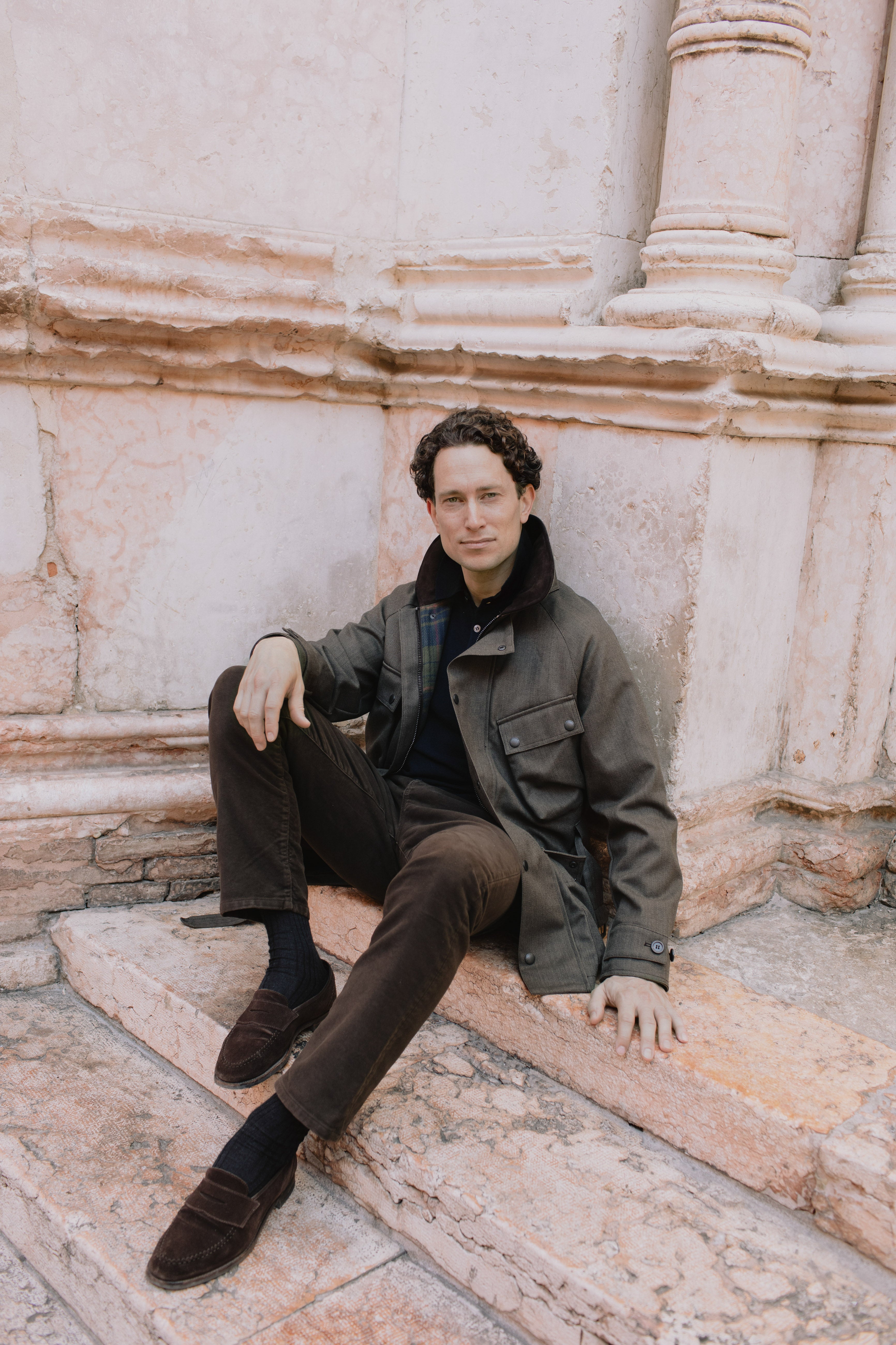 Moto Jacket Oiled Cavalry Twill Taupe