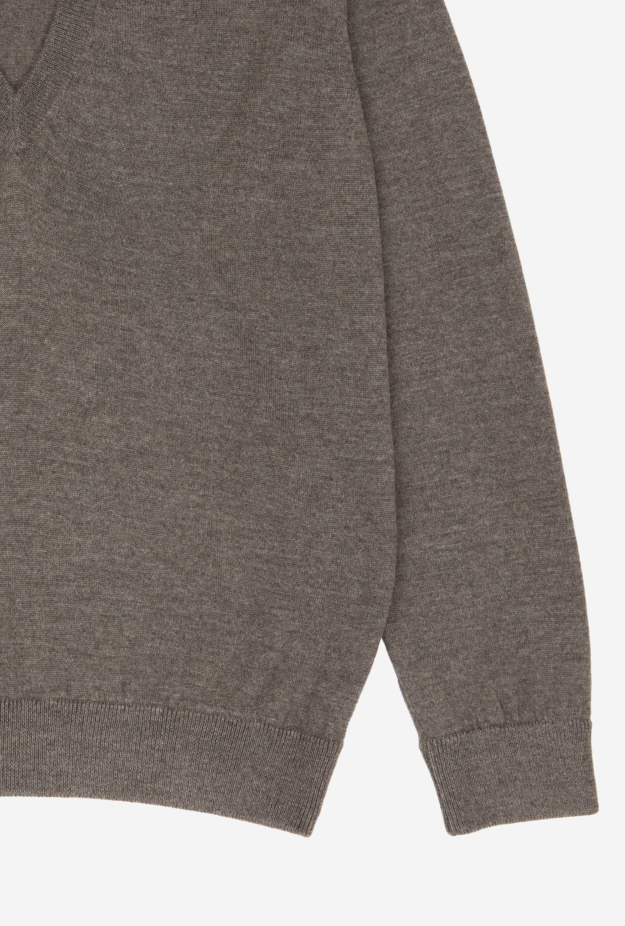 V-Neck Merino Wool Taupe