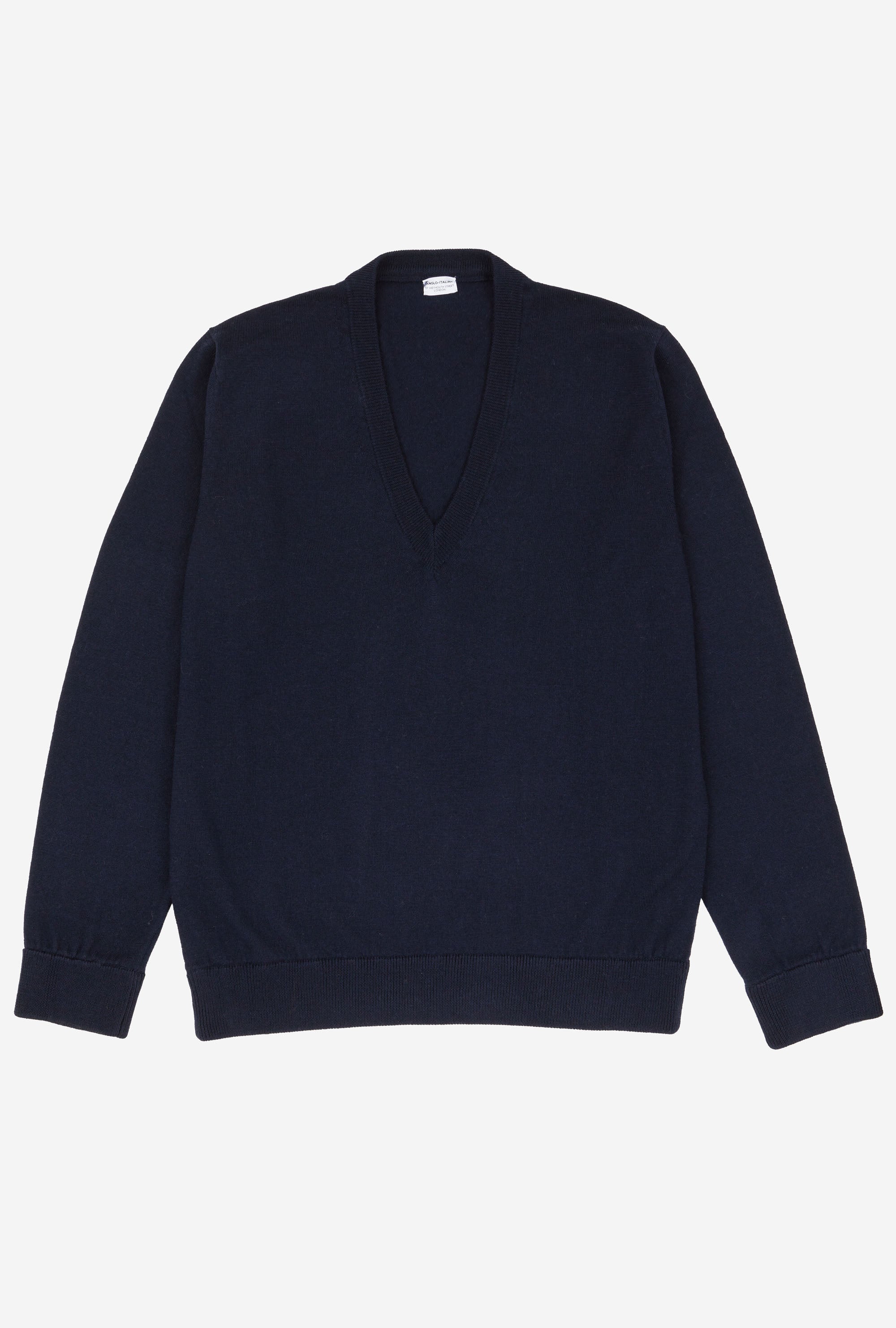 V-Neck Merino Wool Navy