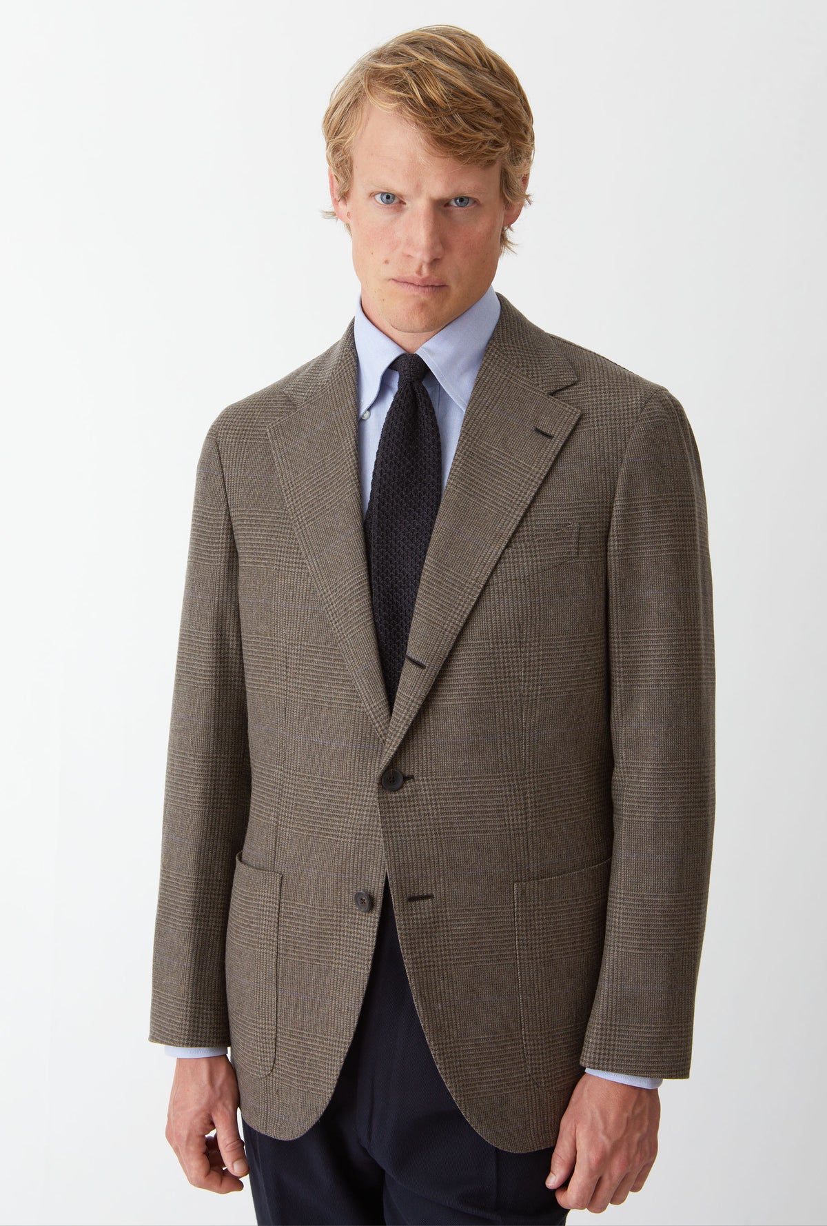 Sport Jacket Wool Olive Glen Plaid Lilac Overcheck