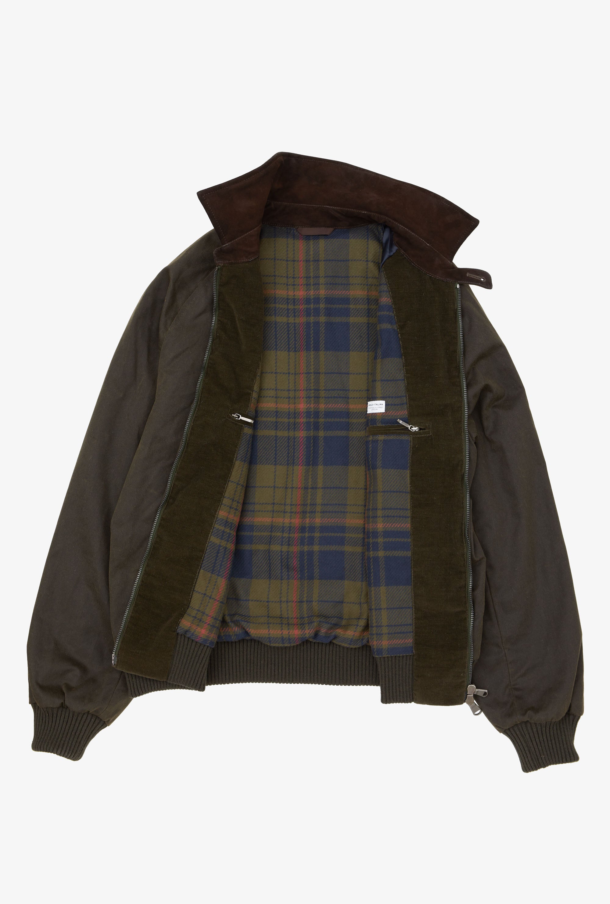 Bomber Jacket Waxed Cotton Olive