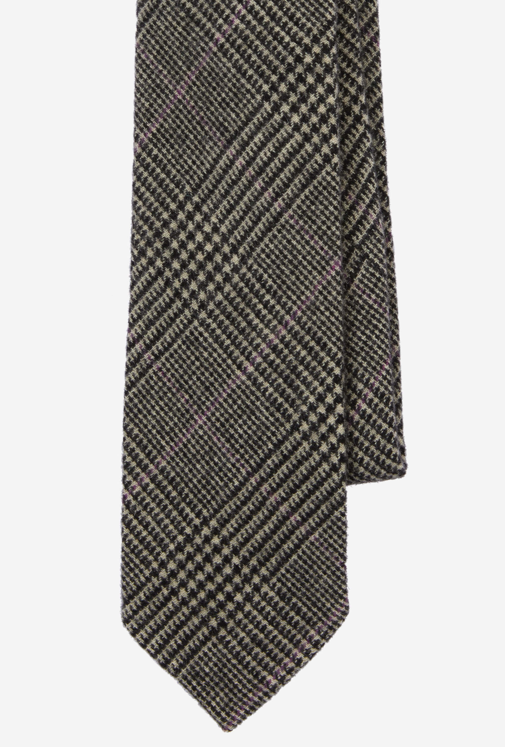 Cashmere Tie Glen Plaid Mauve Overcheck