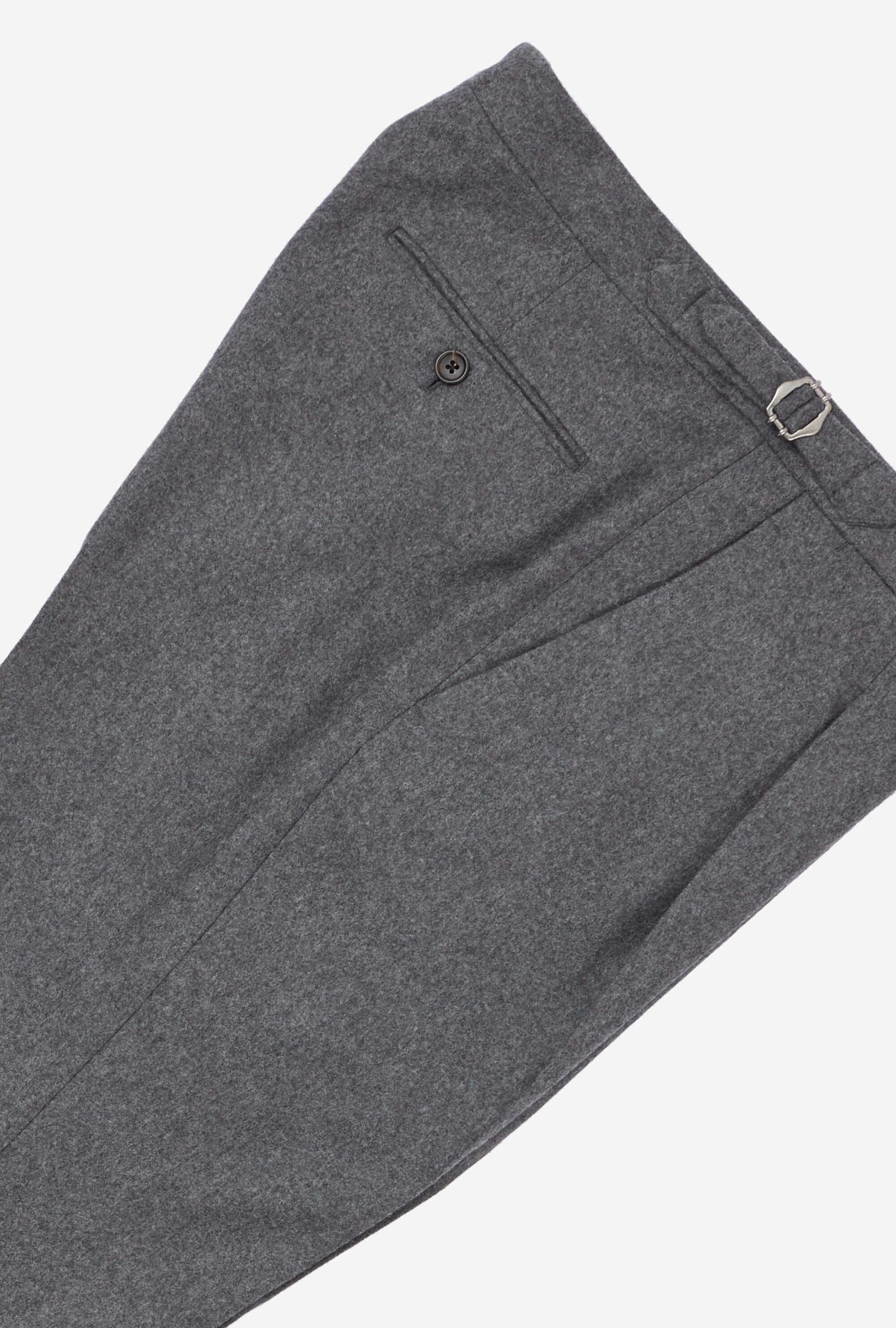 Single Breasted Suit Wool Grey Flannel