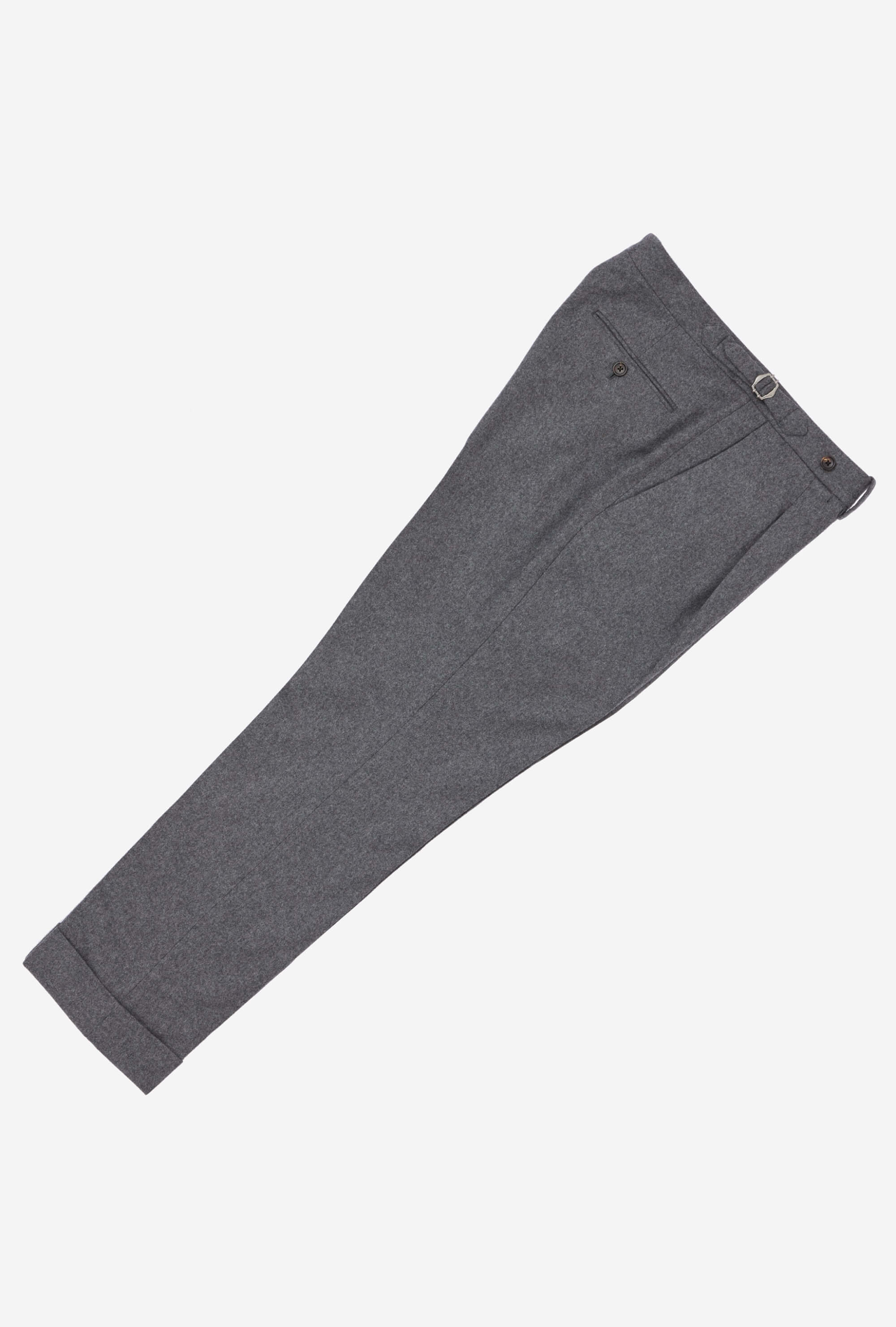 Single Breasted Suit Wool Grey Flannel