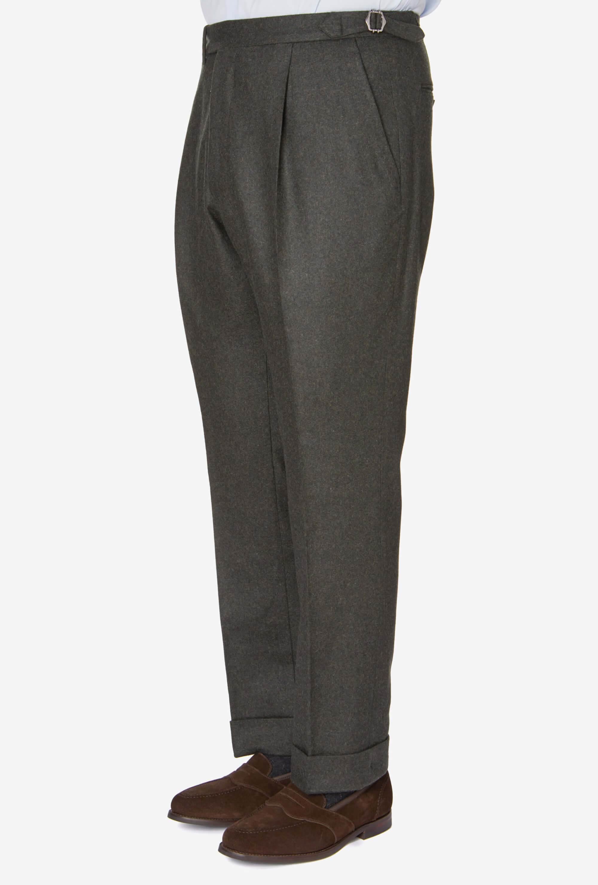Tailored Trouser Green Flannel