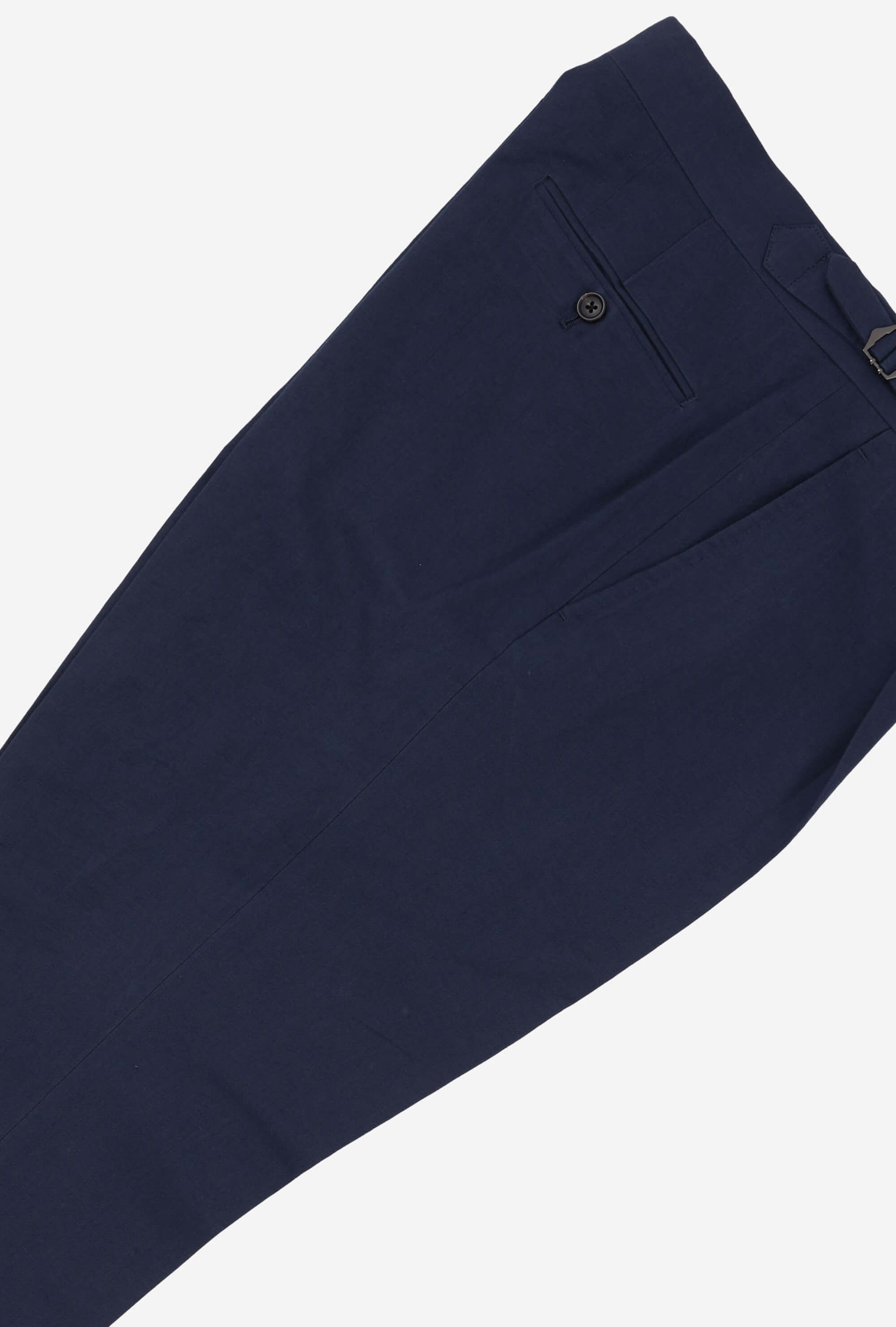 Tailored Trouser Cotton-Silk Navy