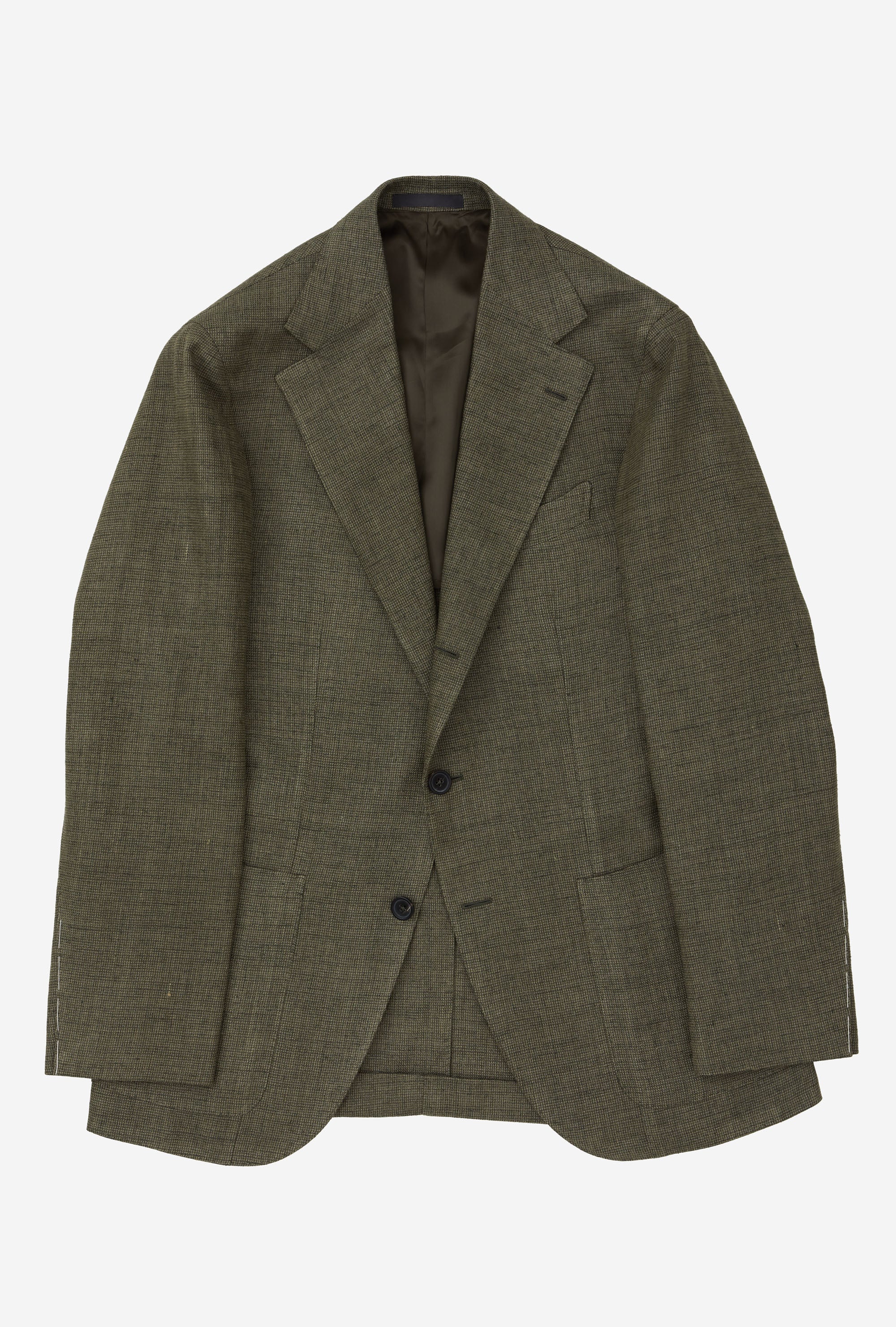 Sport Jacket Silk-Linen Sage Tickweave