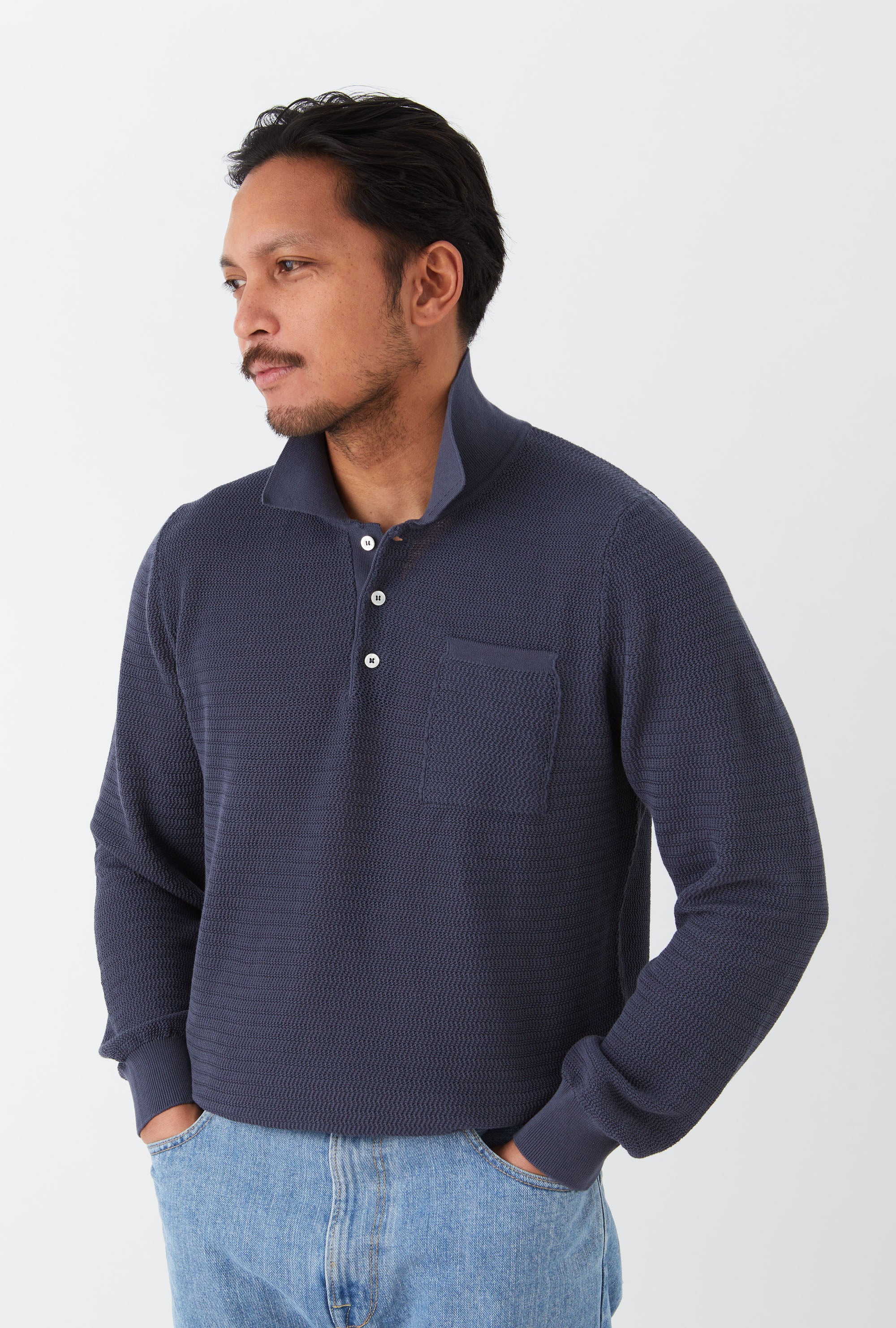 Zig Zag Polo Cotton Lavender