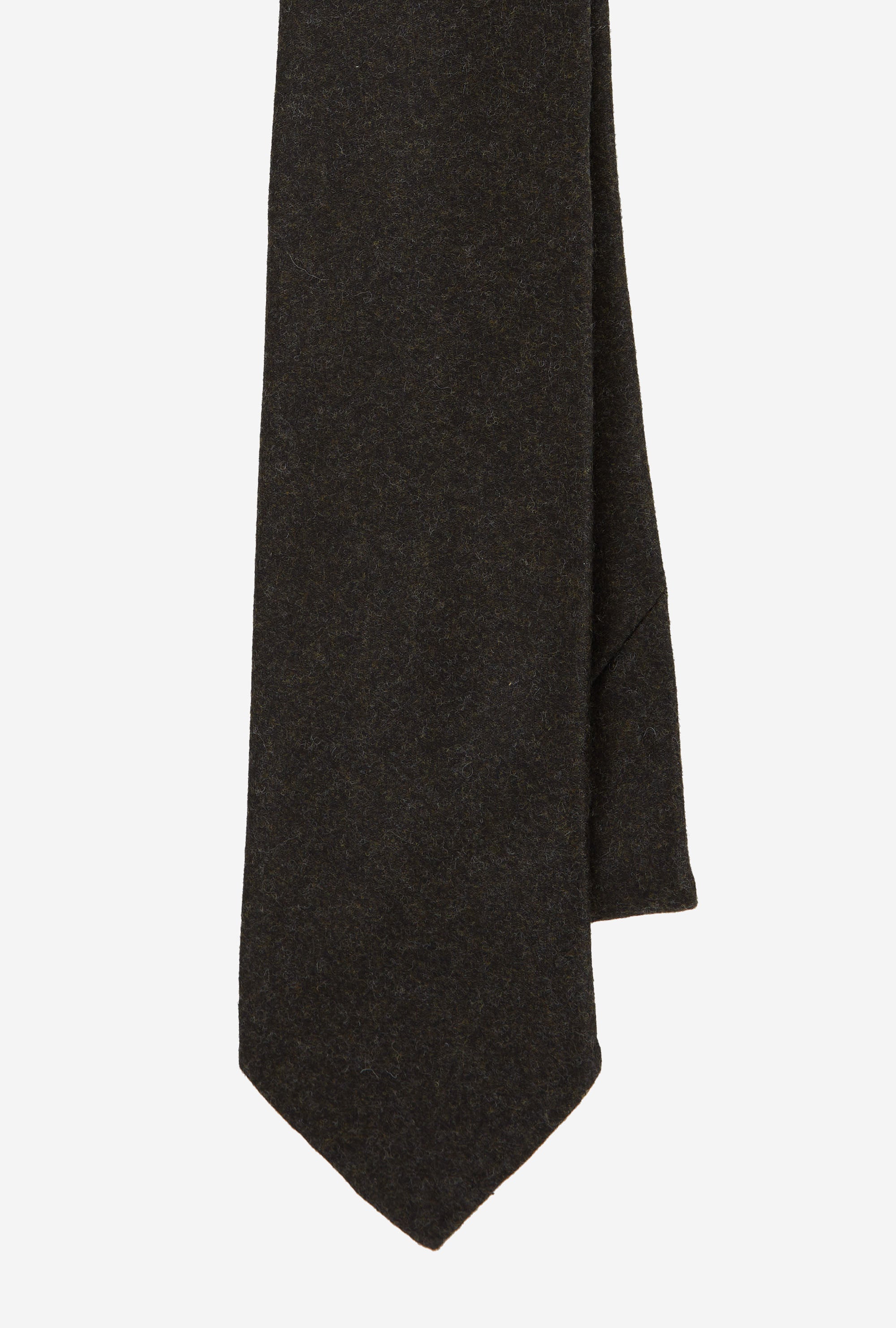 Tie Wool-Cashmere Dark Moss