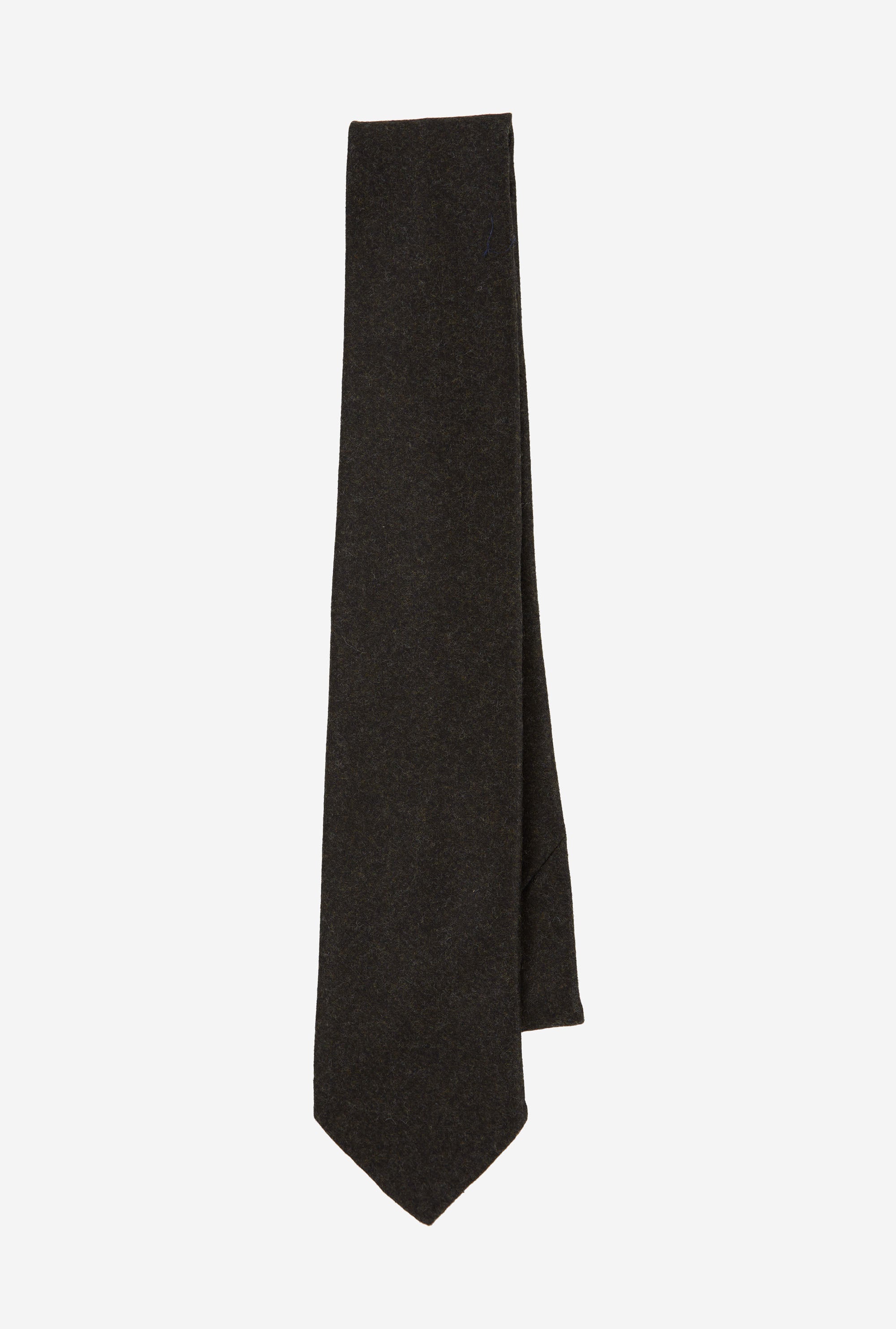 Tie Wool-Cashmere Dark Moss