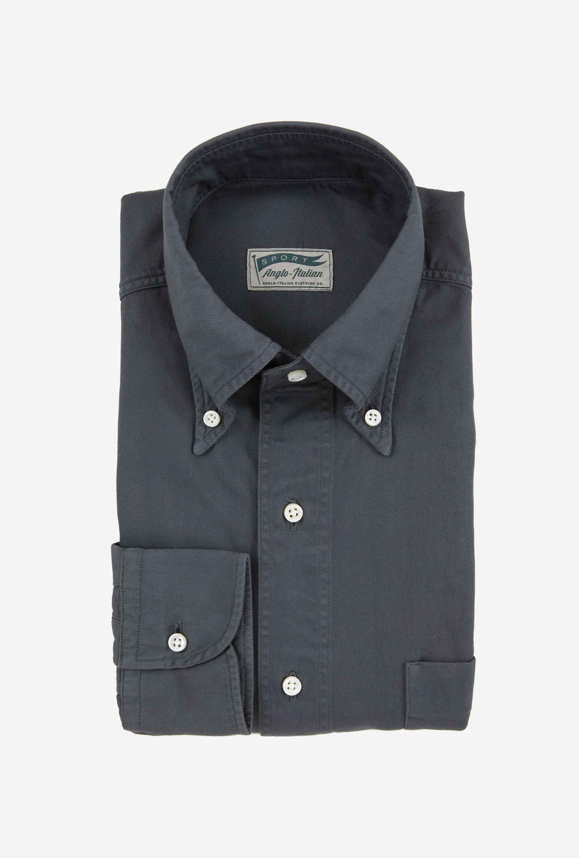 Grande Sport Shirt Garment Dye Steel