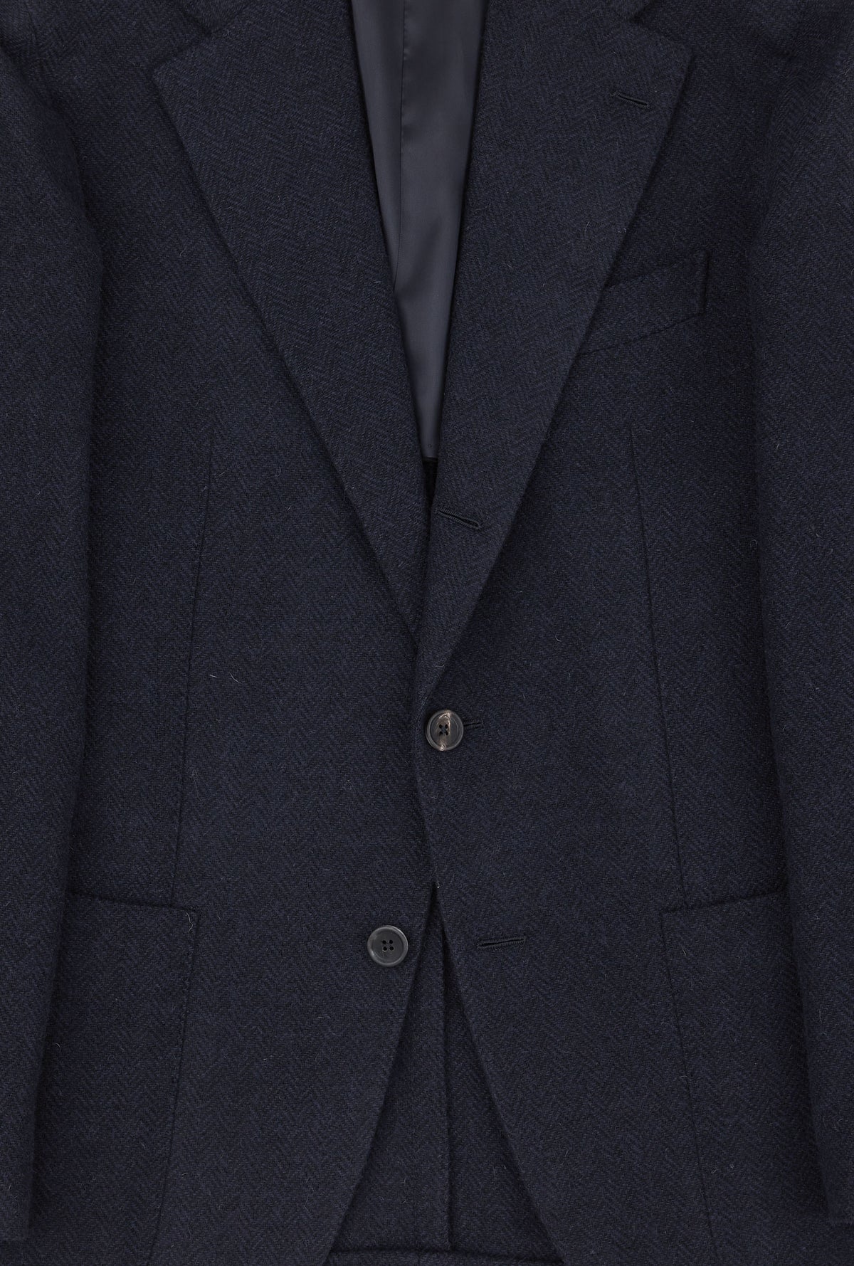 Sport Jacket Wool Navy Herringbone