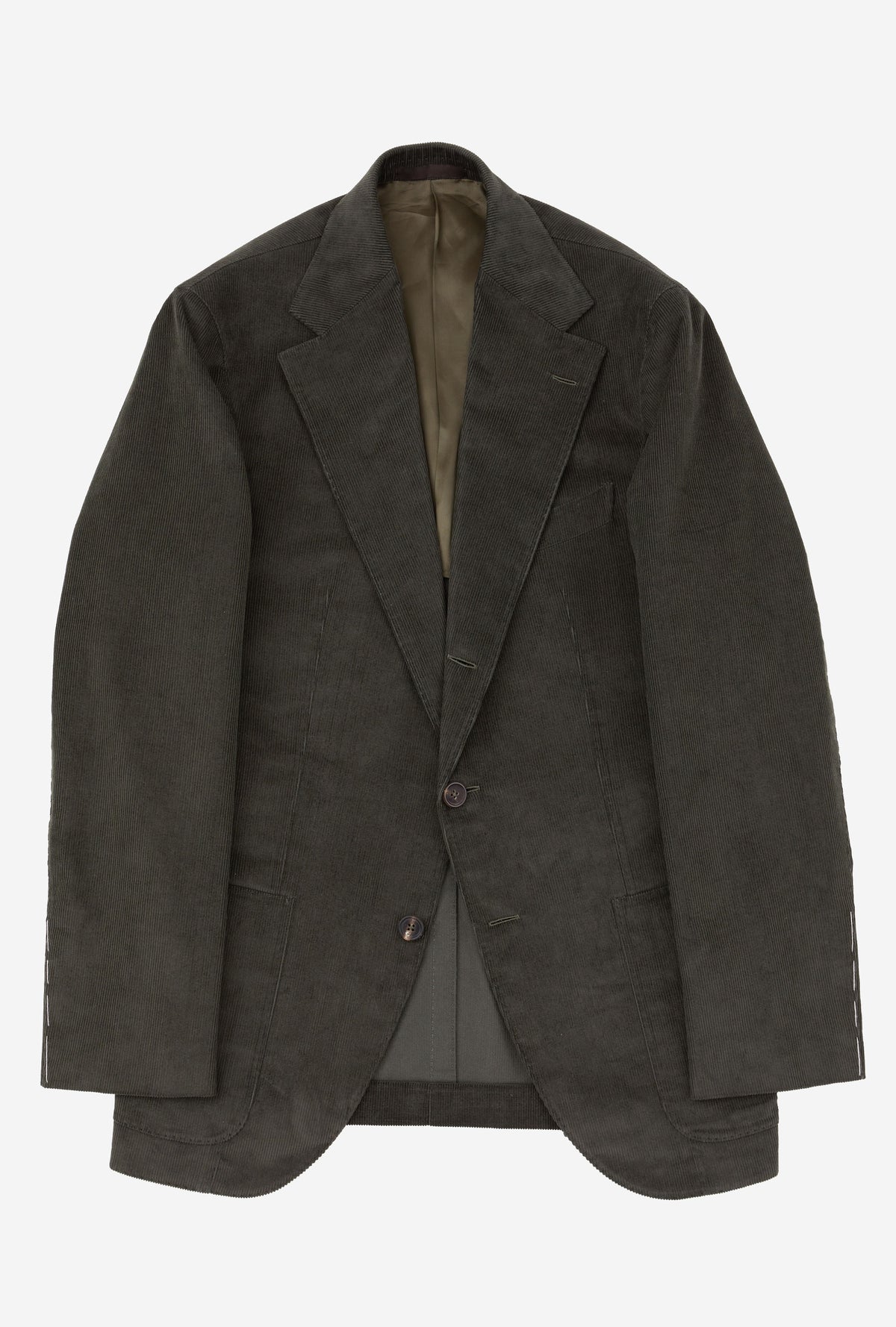 Suit Single Breasted Olive Corduroy