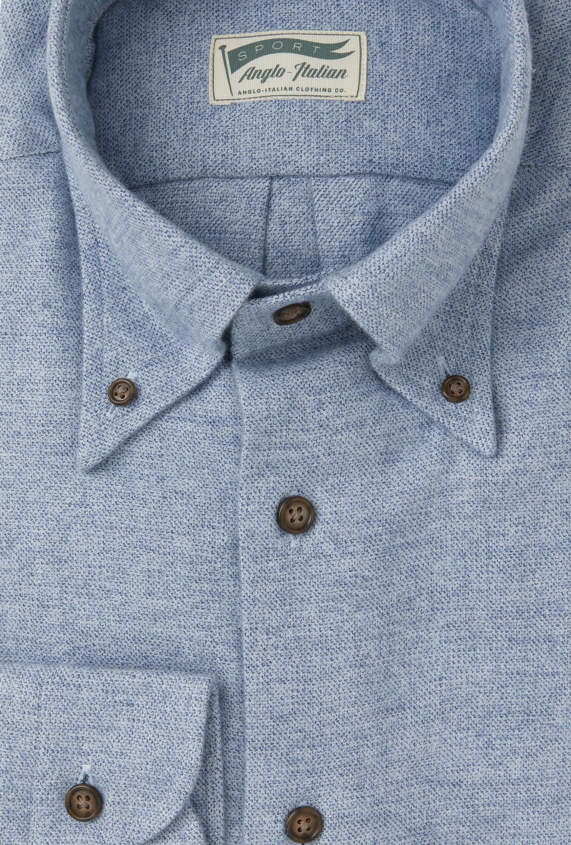 Button Down Sport Shirt Heavy Cotton Sky Blue