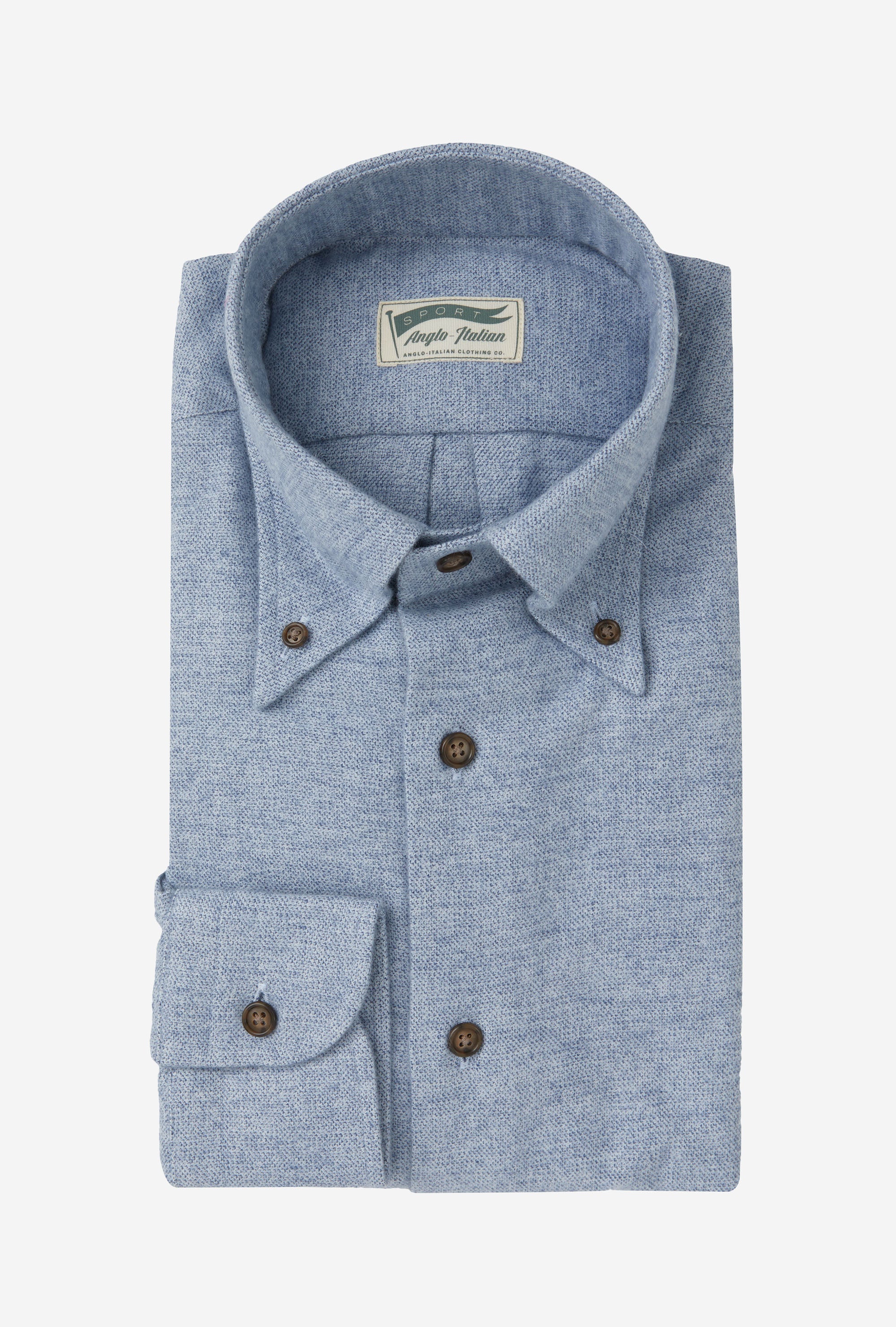 Button Down Sport Shirt Heavy Cotton Sky Blue