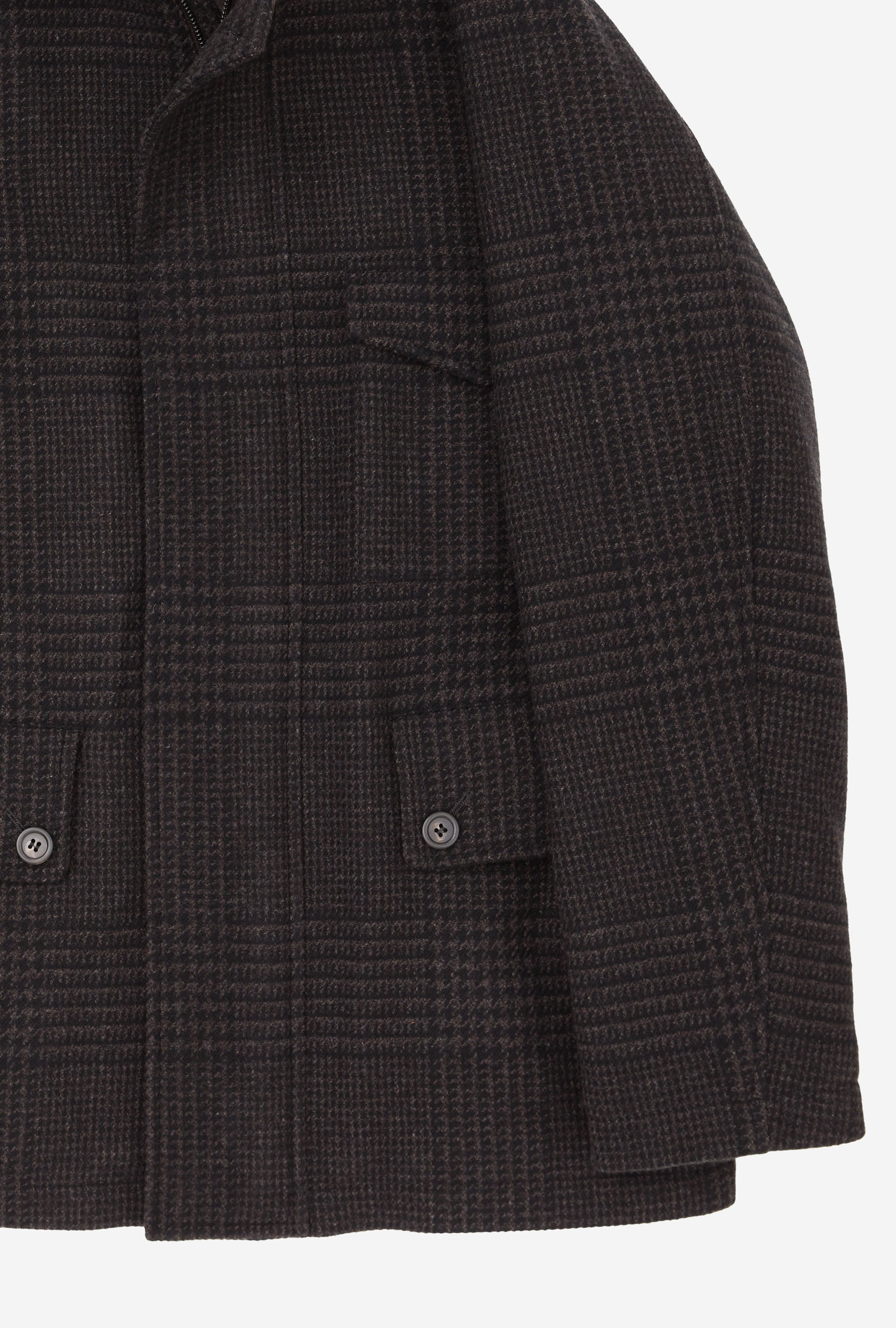 Country Coat Wool-Cashmere Brown Glen Plaid