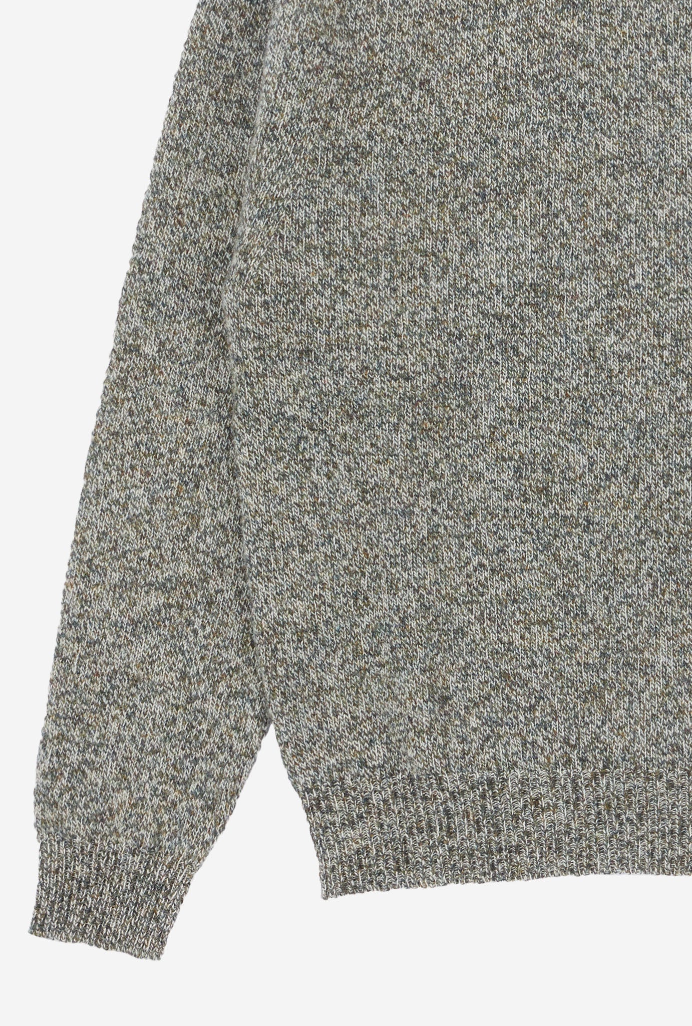 Crewneck Lambswool Olive Melange