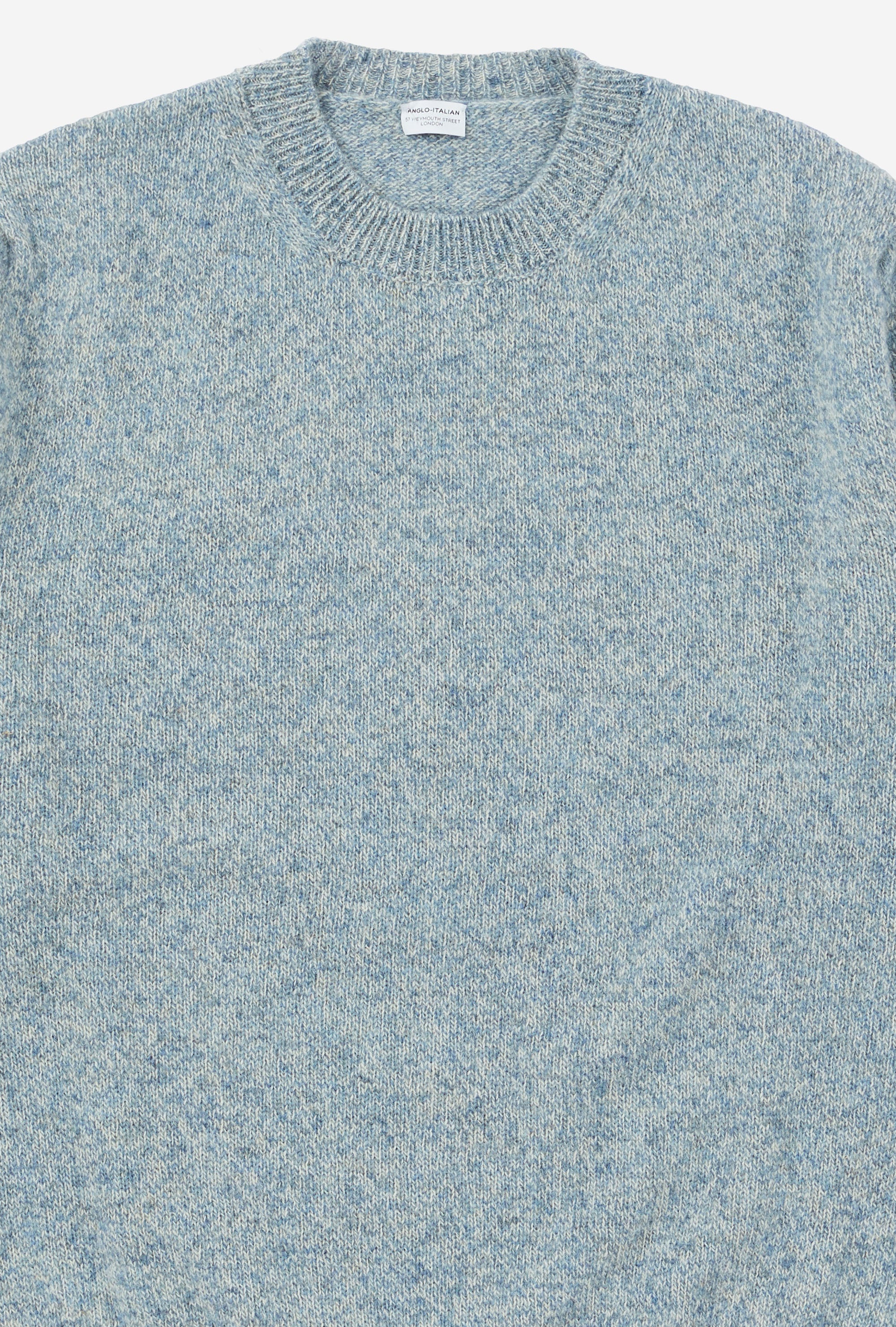 Crewneck Lambswool Ice Blue Melange