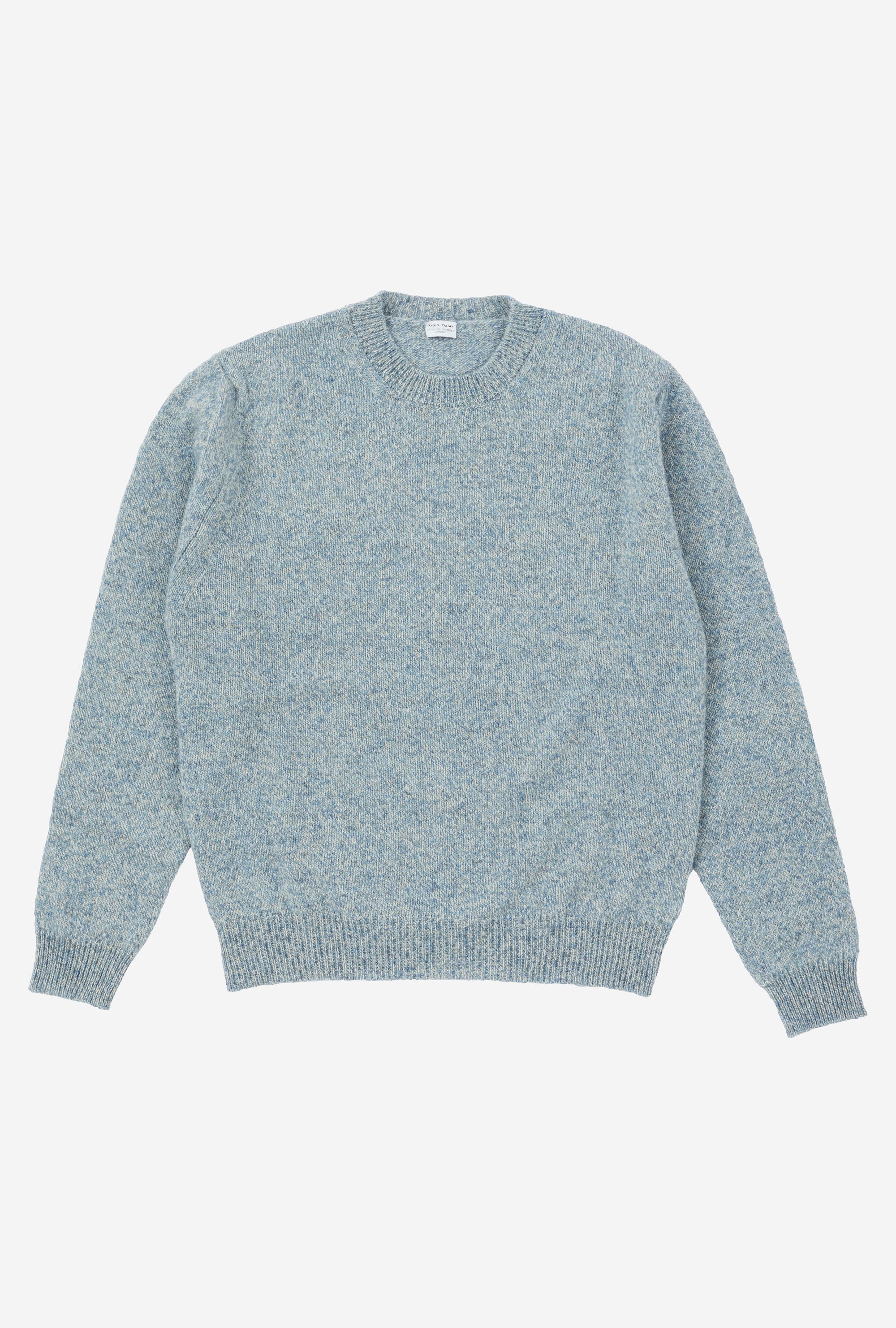 Crewneck Lambswool Ice Blue Melange