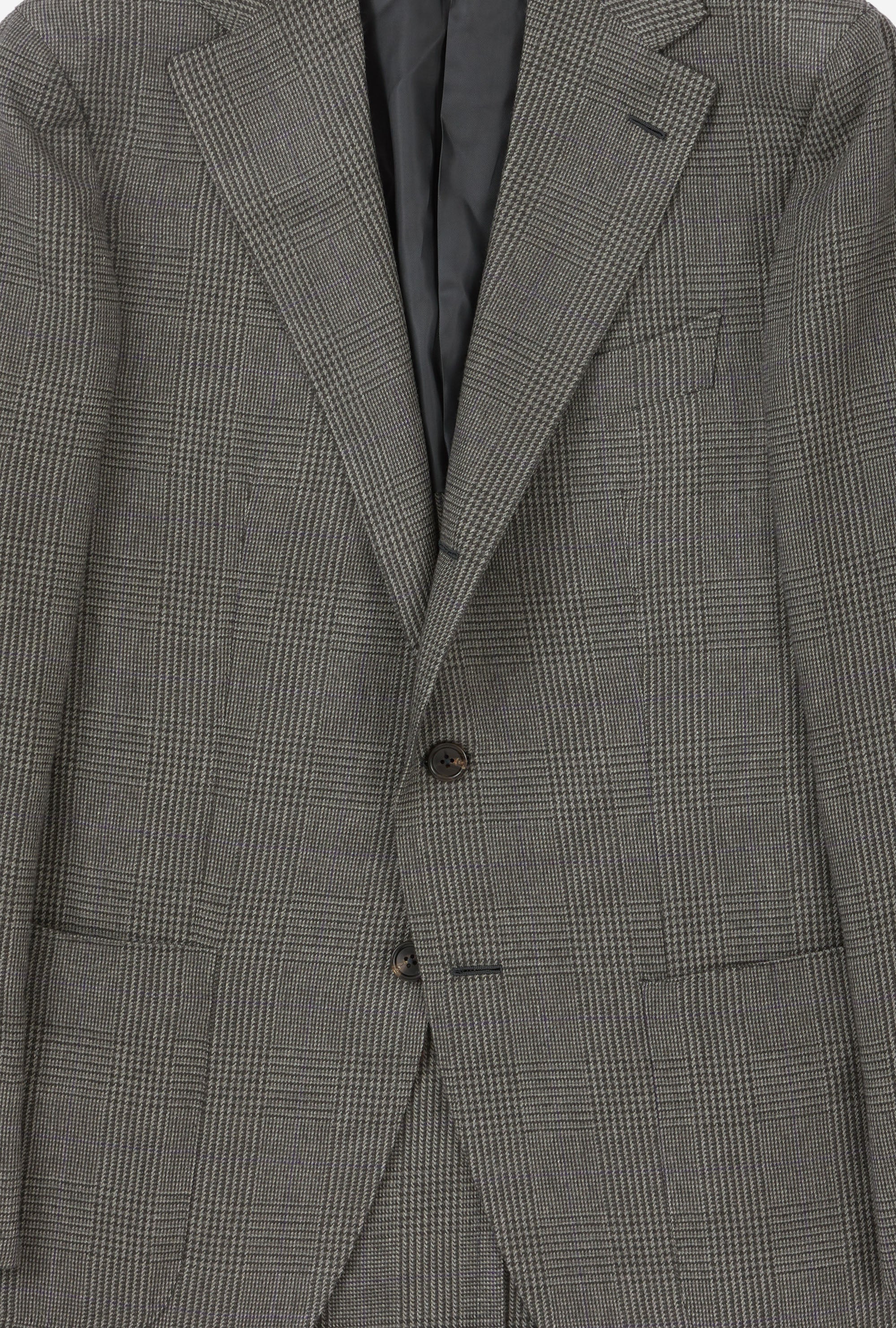 Sport Jacket Wool Glen Plaid Grey Purple Overcheck