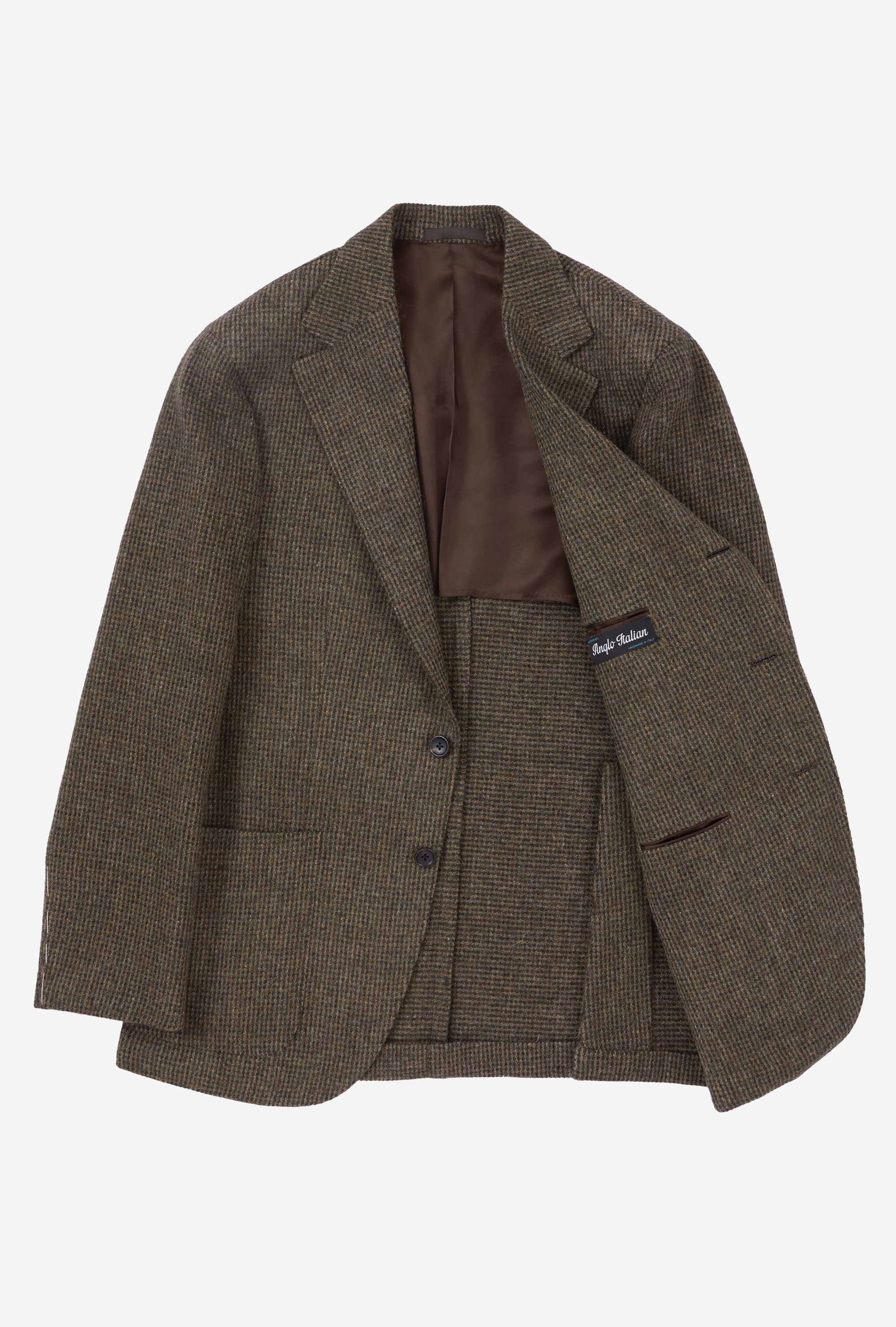 Sport Jacket Wool Olive Tweed Tickweave