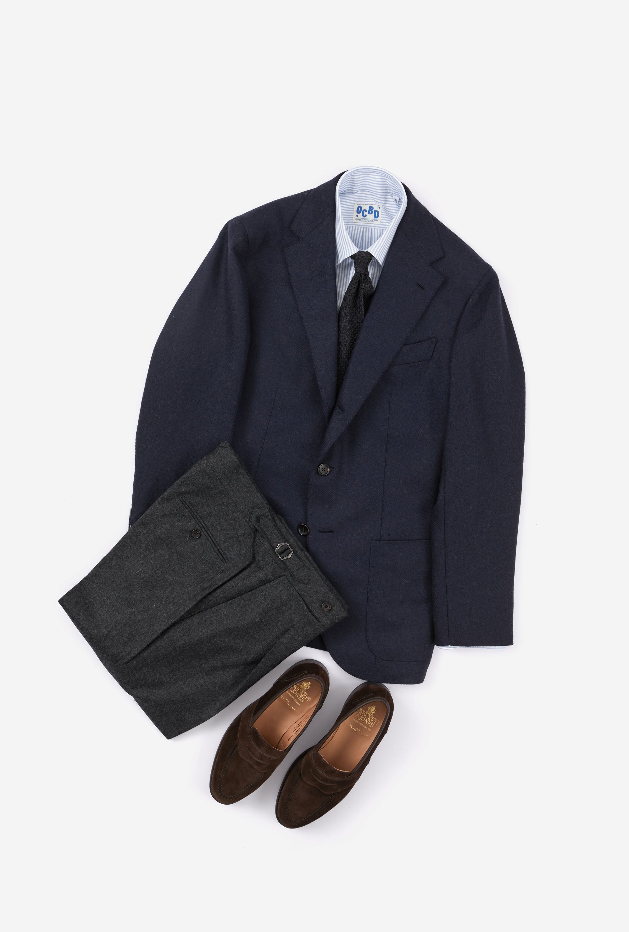 Sport Jacket Wool Shetland Navy