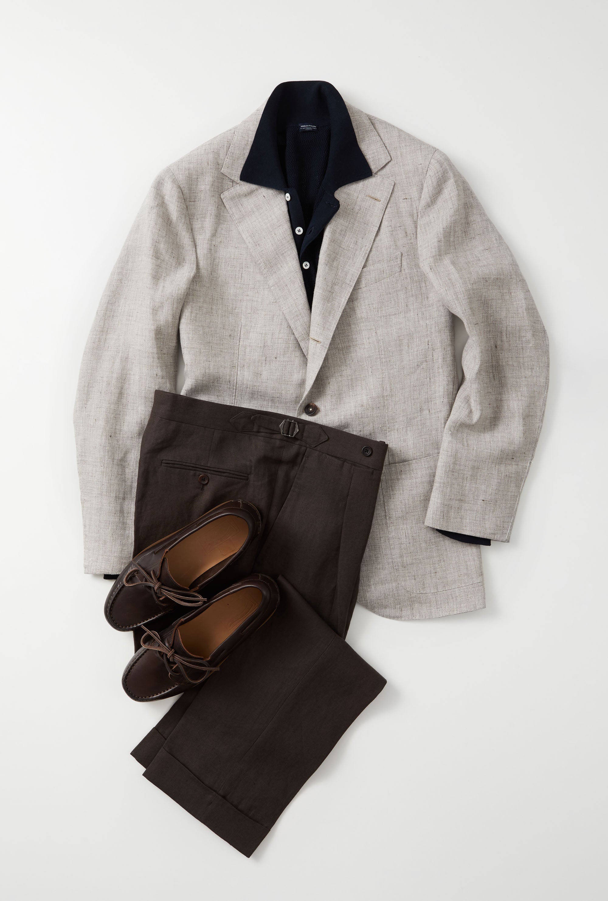 Sport Jacket Single Breasted Stone Linen