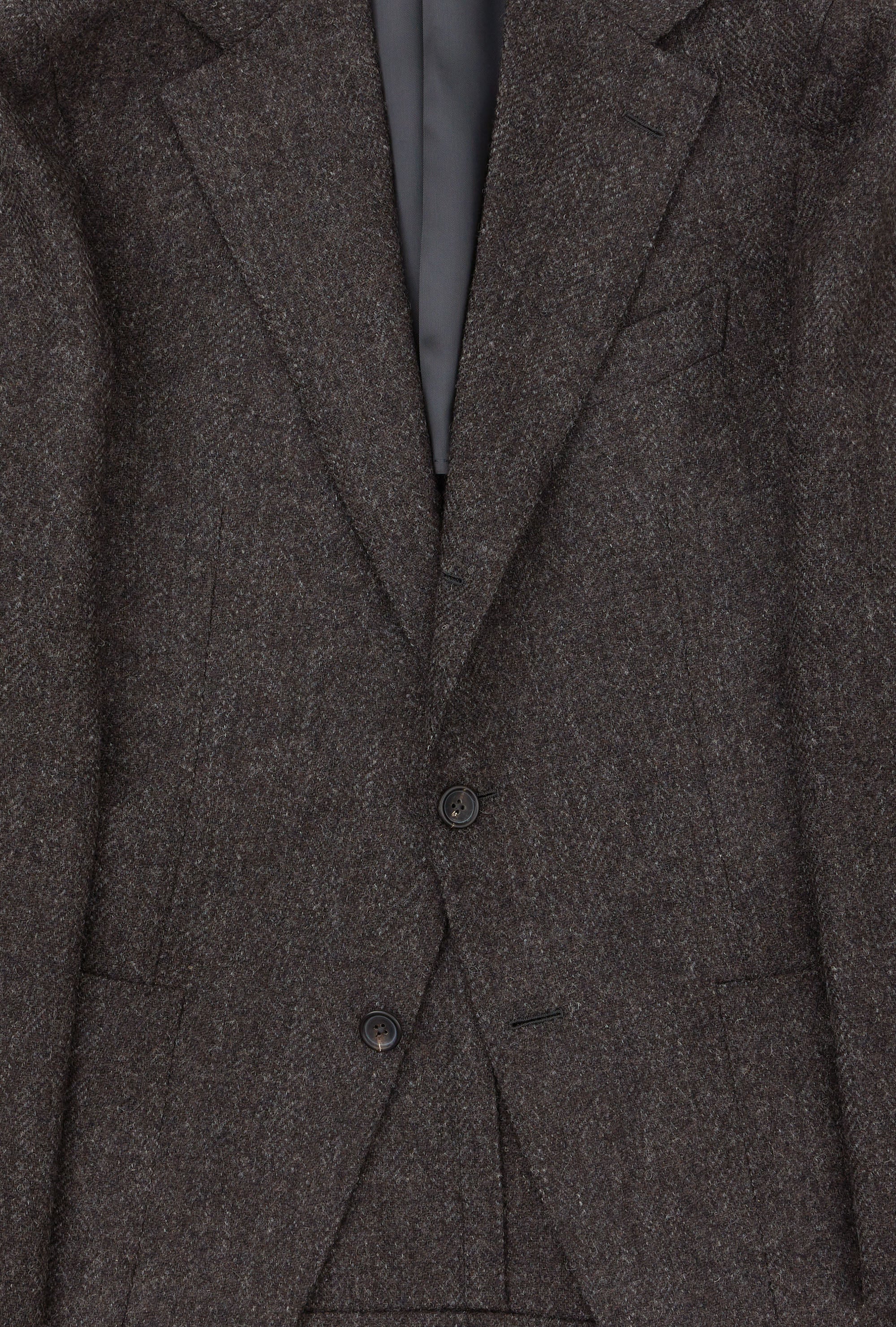 Sport Jacket Wool Dark Brown Herringbone