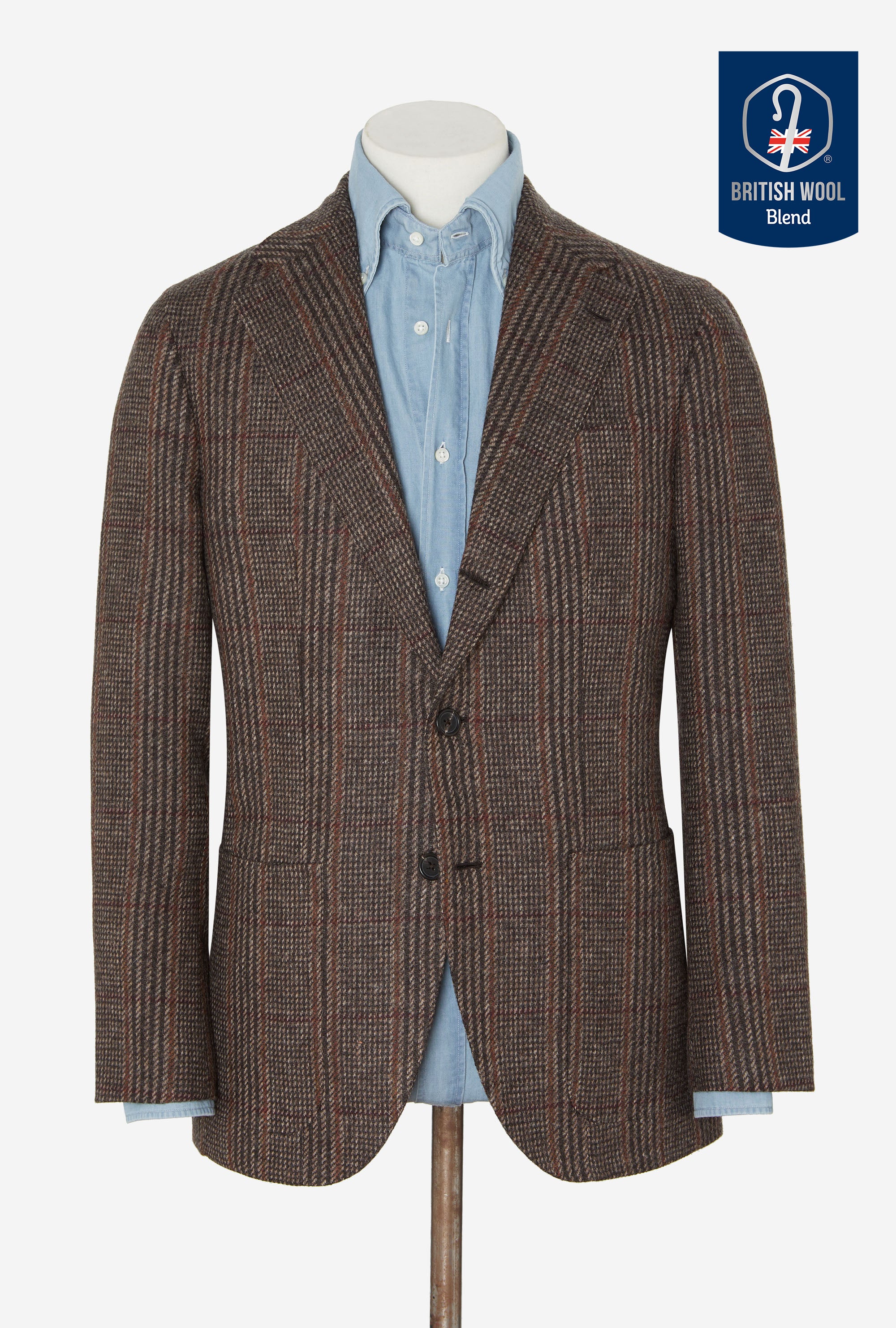 Sport Jacket Wool Brown Russell Check