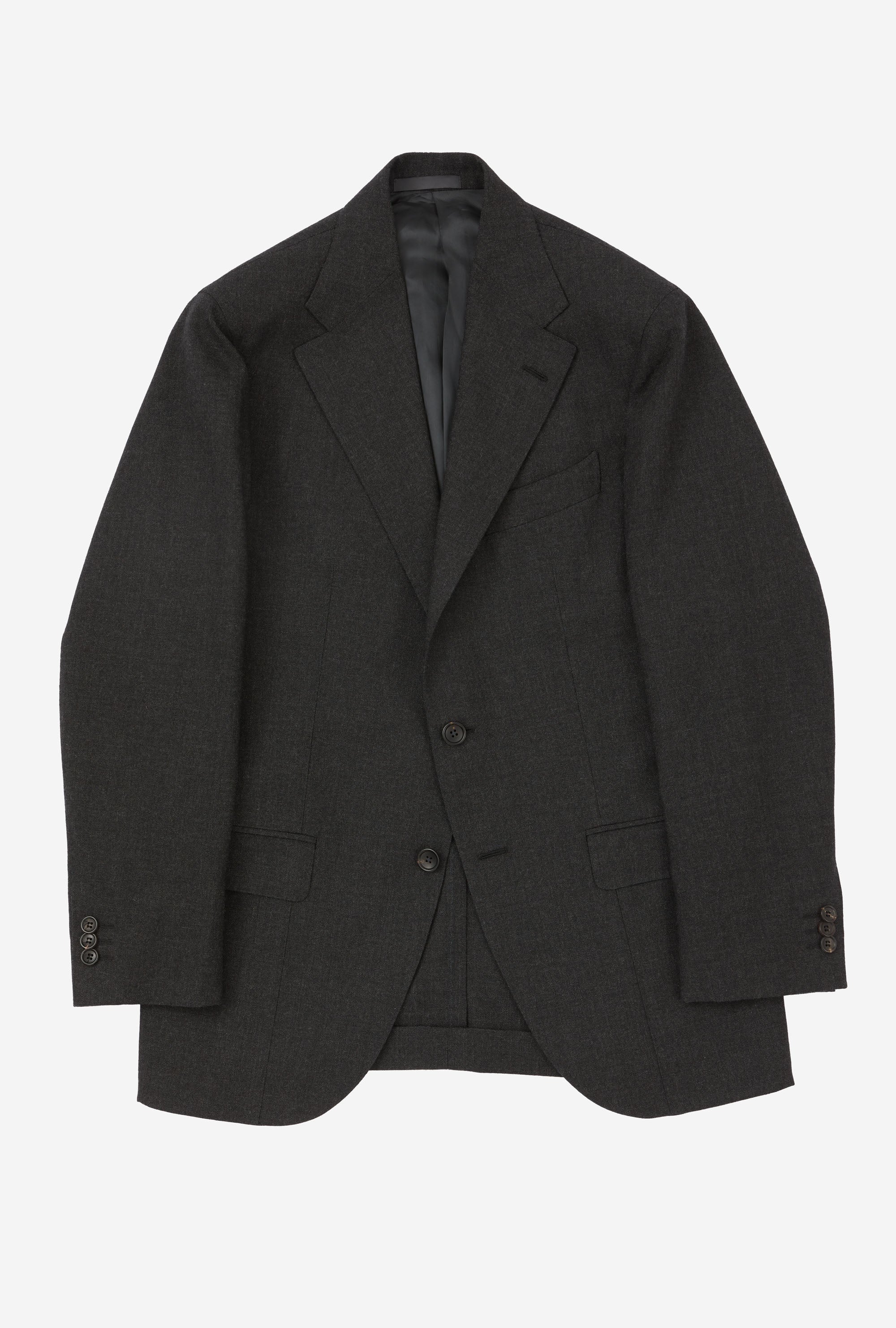 Suit Single Breasted Charcoal High-Twist Wool