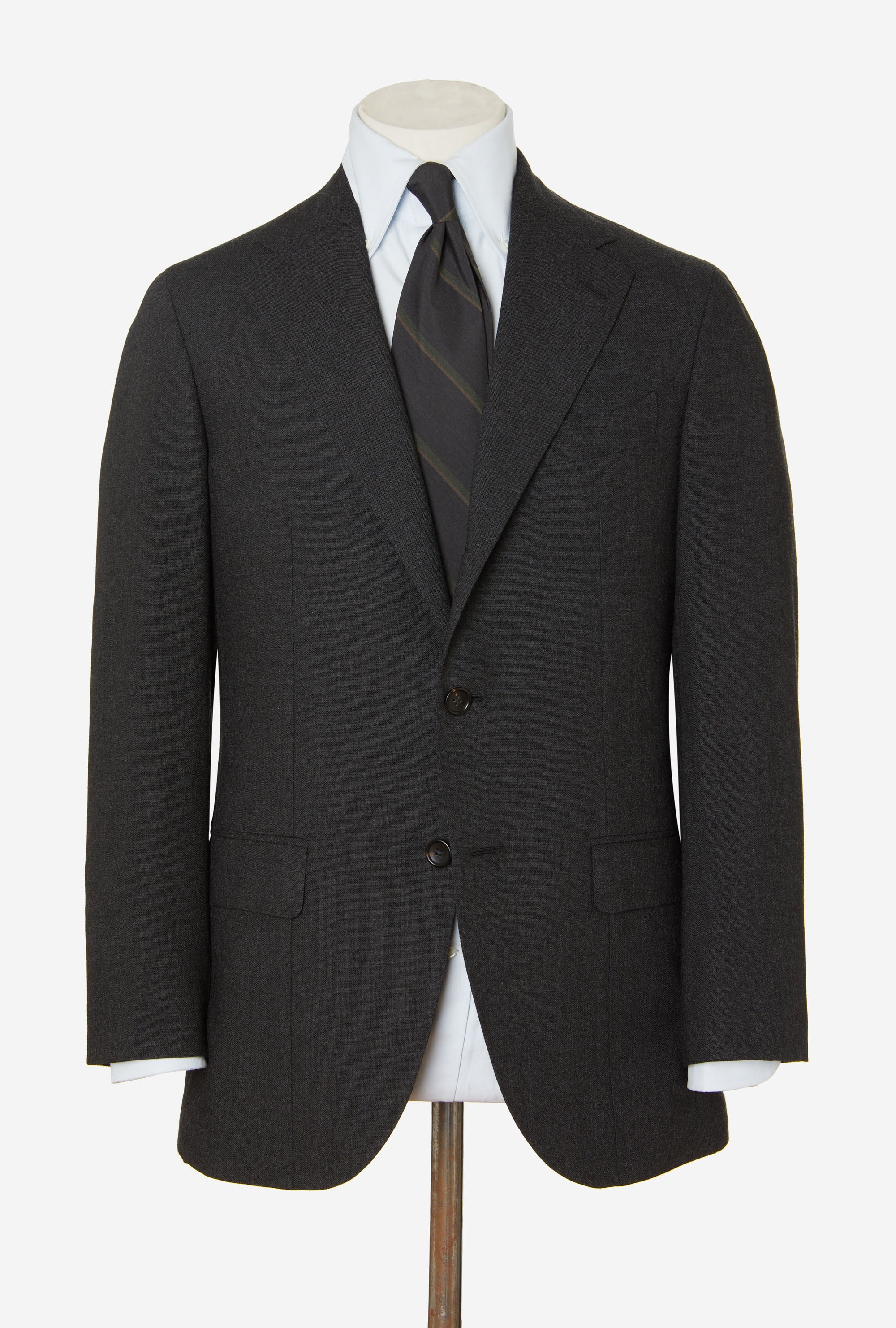 Suit Single Breasted Charcoal High-Twist Wool