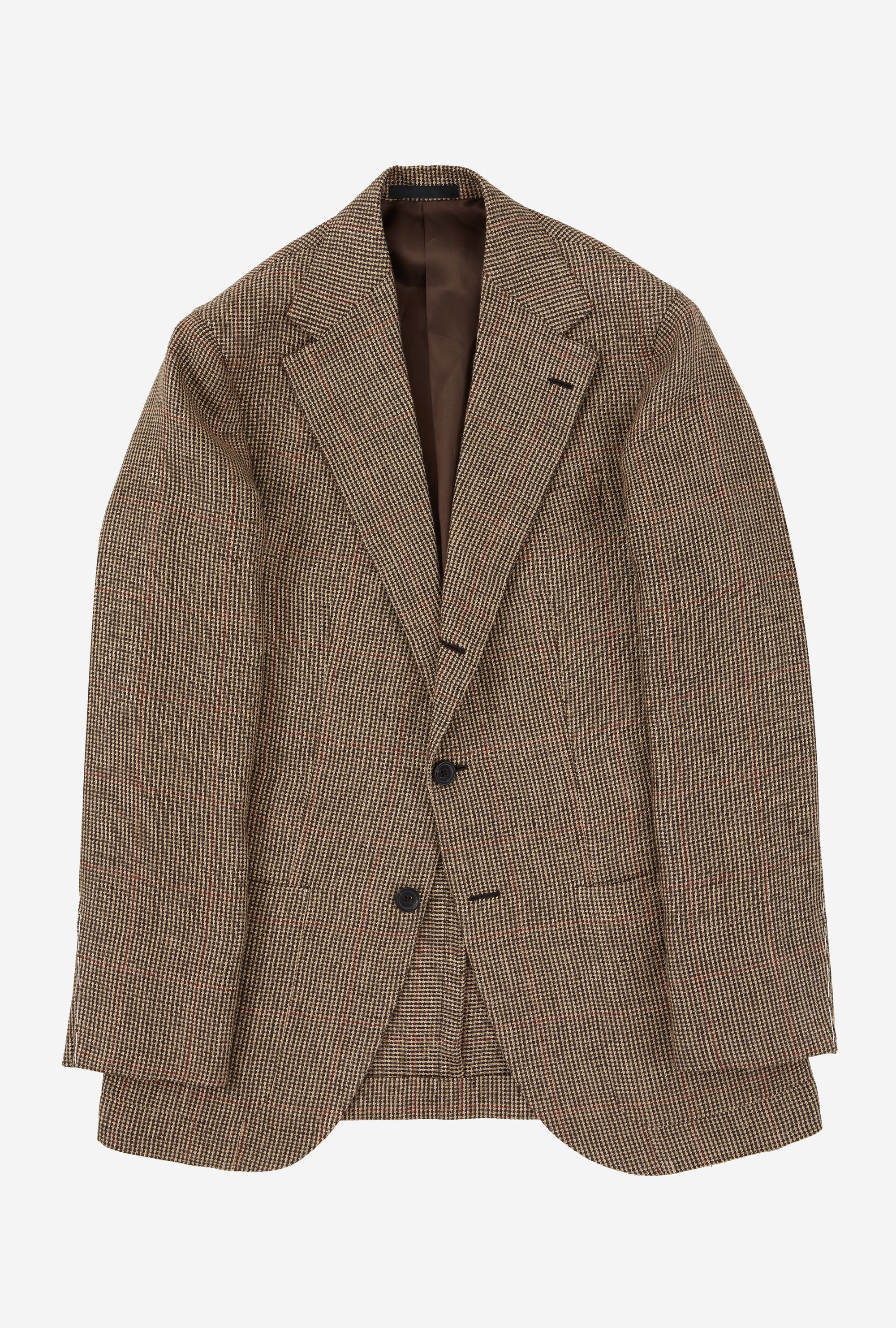 Sport Jacket Linen Sand Tickweave Blood Overcheck