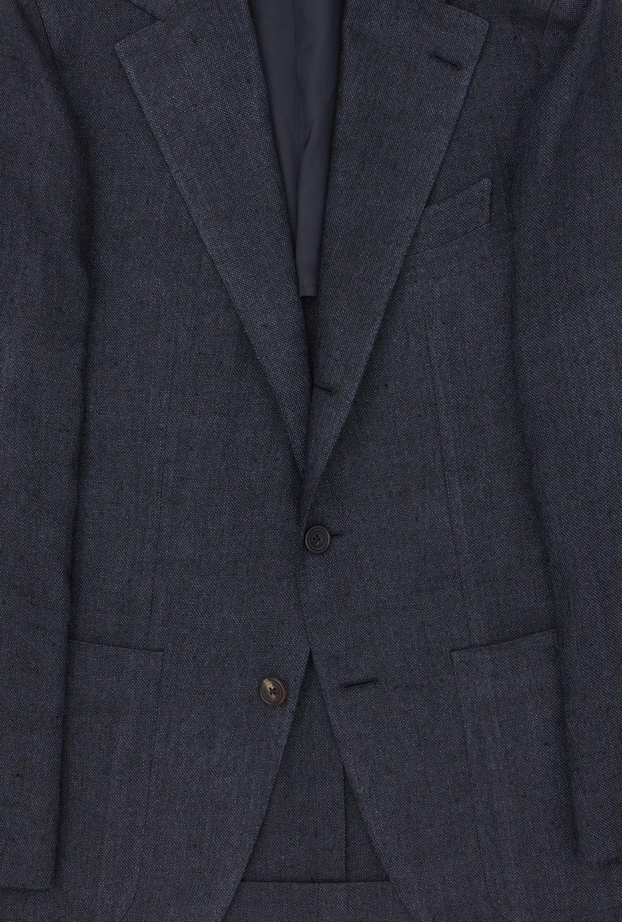 Sport Jacket Silk-Linen Basketweave Navy