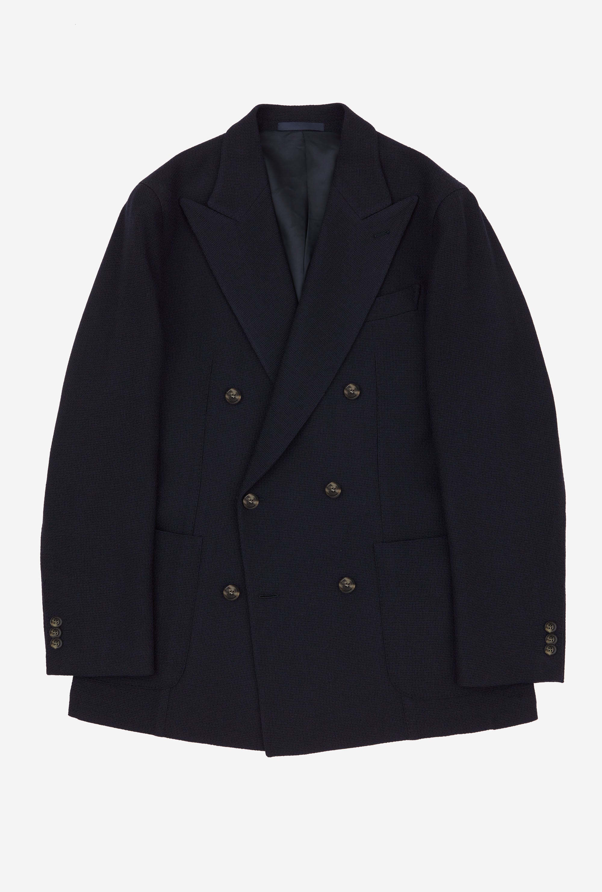 Sport Jacket Deconstructed Navy Exploded Hopsack