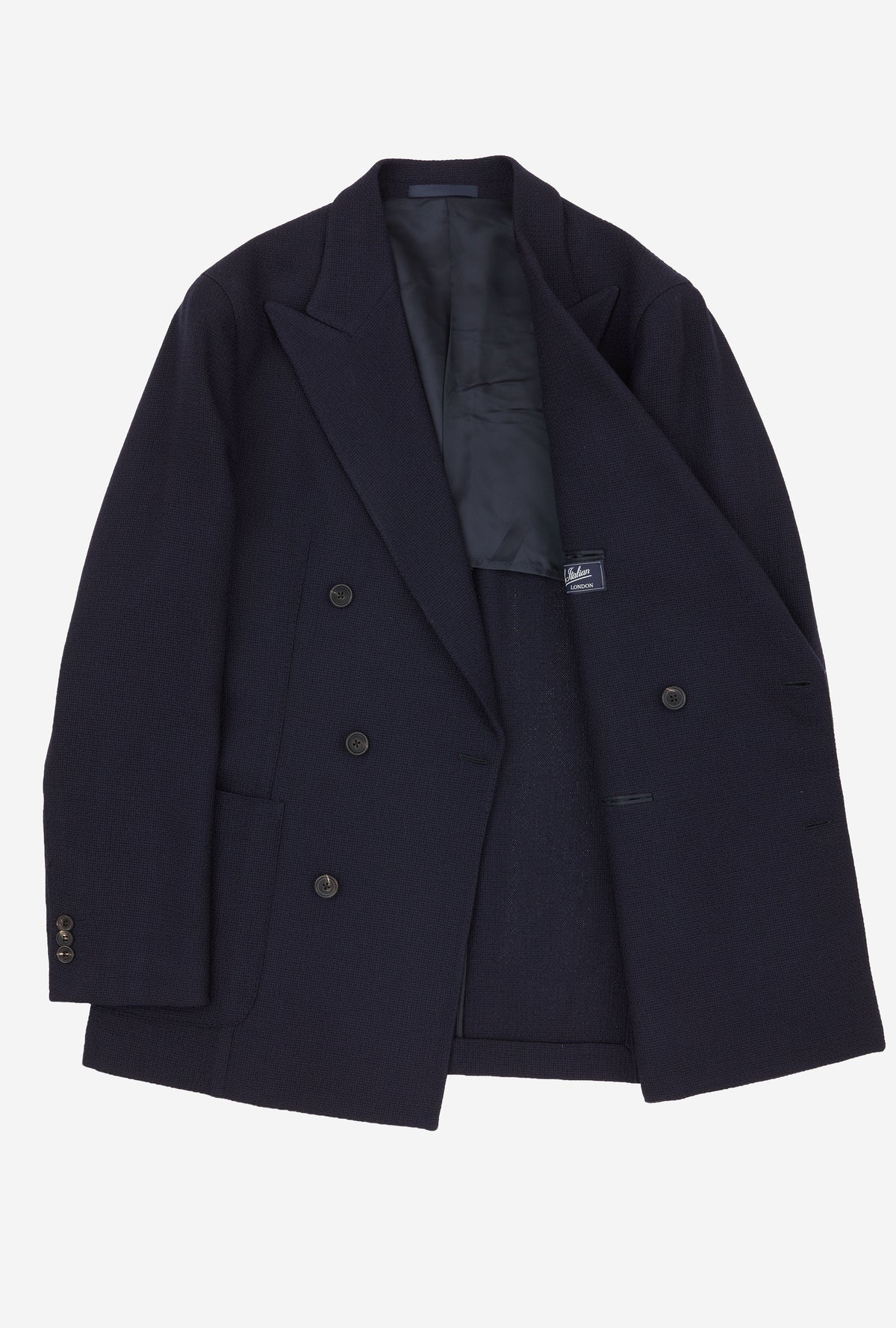 Sport Jacket Deconstructed Navy Exploded Hopsack