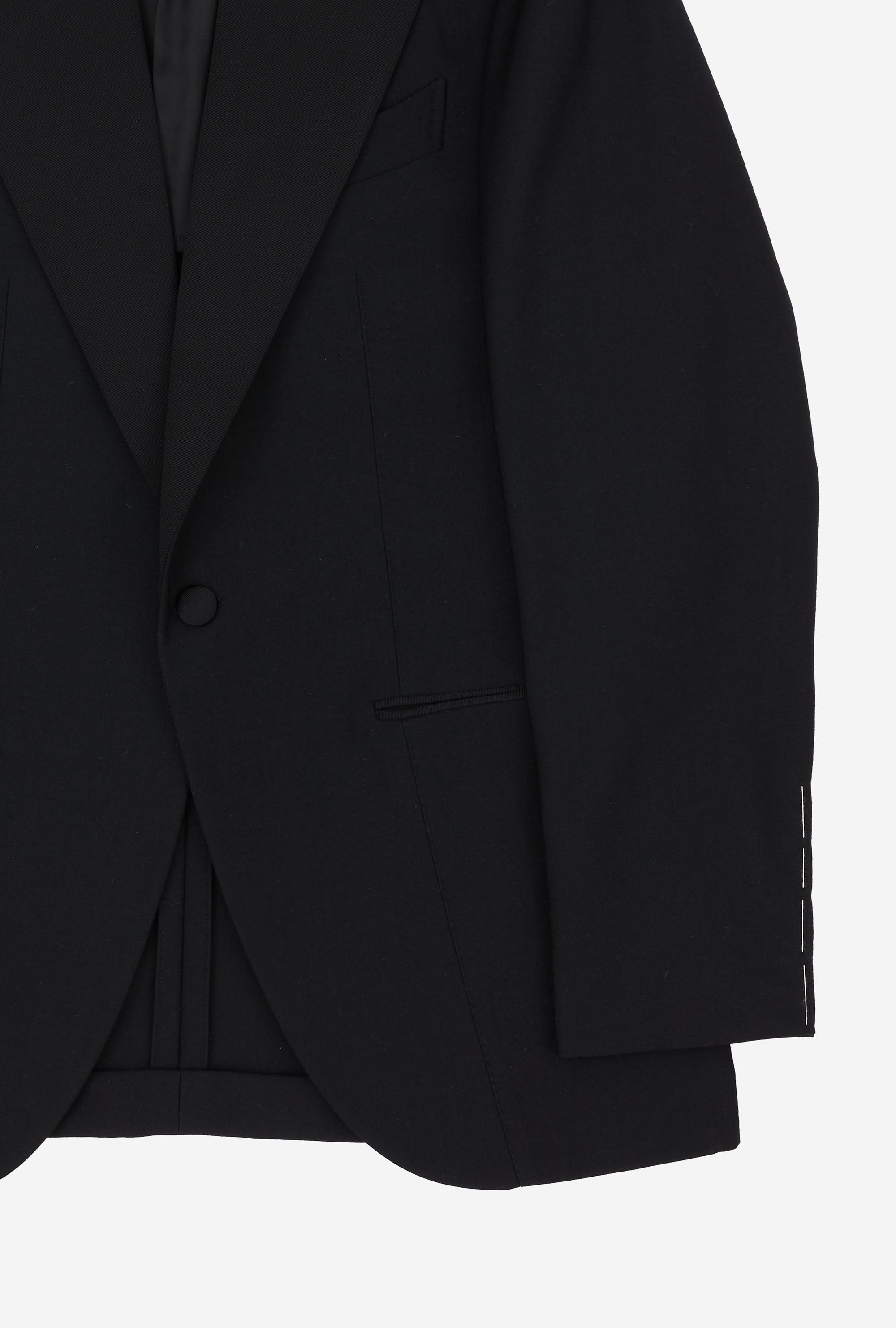 Tuxedo Black Wool Peak Lapel