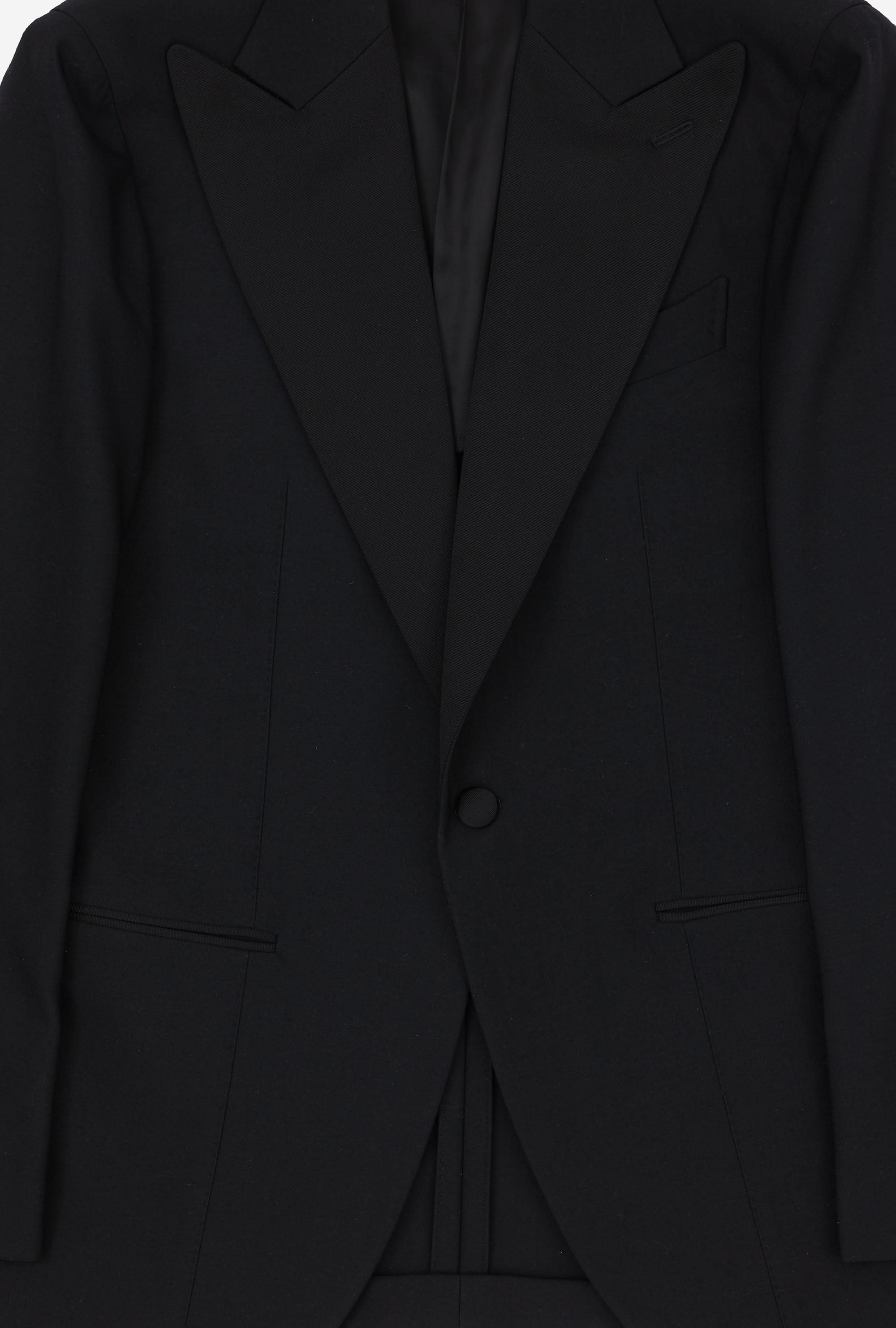 Tuxedo Black Wool Peak Lapel