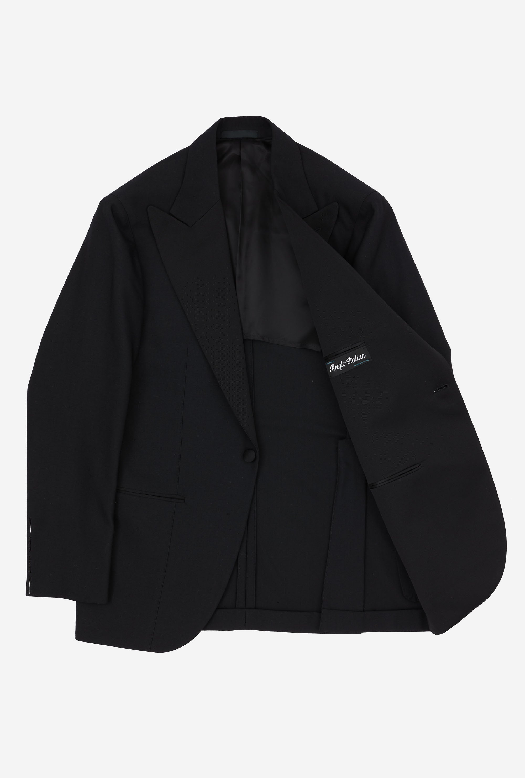 Tuxedo Black Wool Peak Lapel