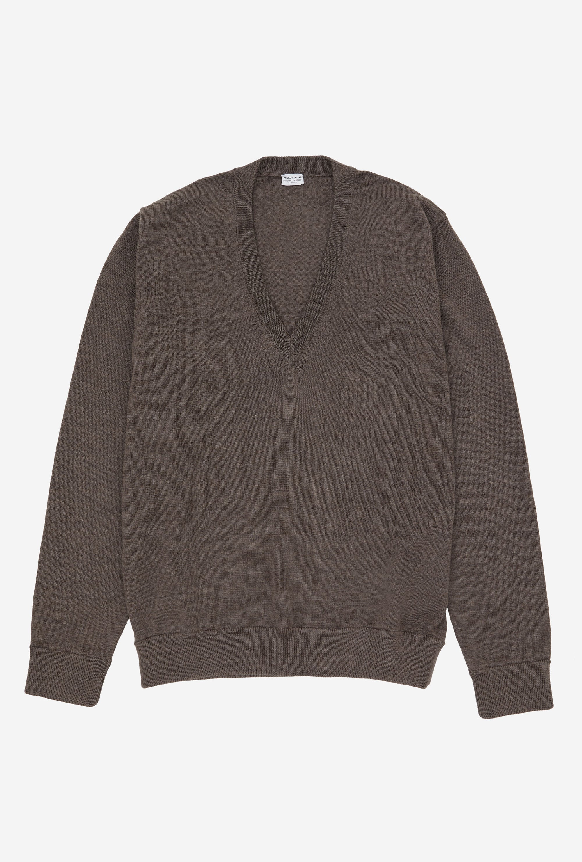 V-Neck Merino Wool Taupe
