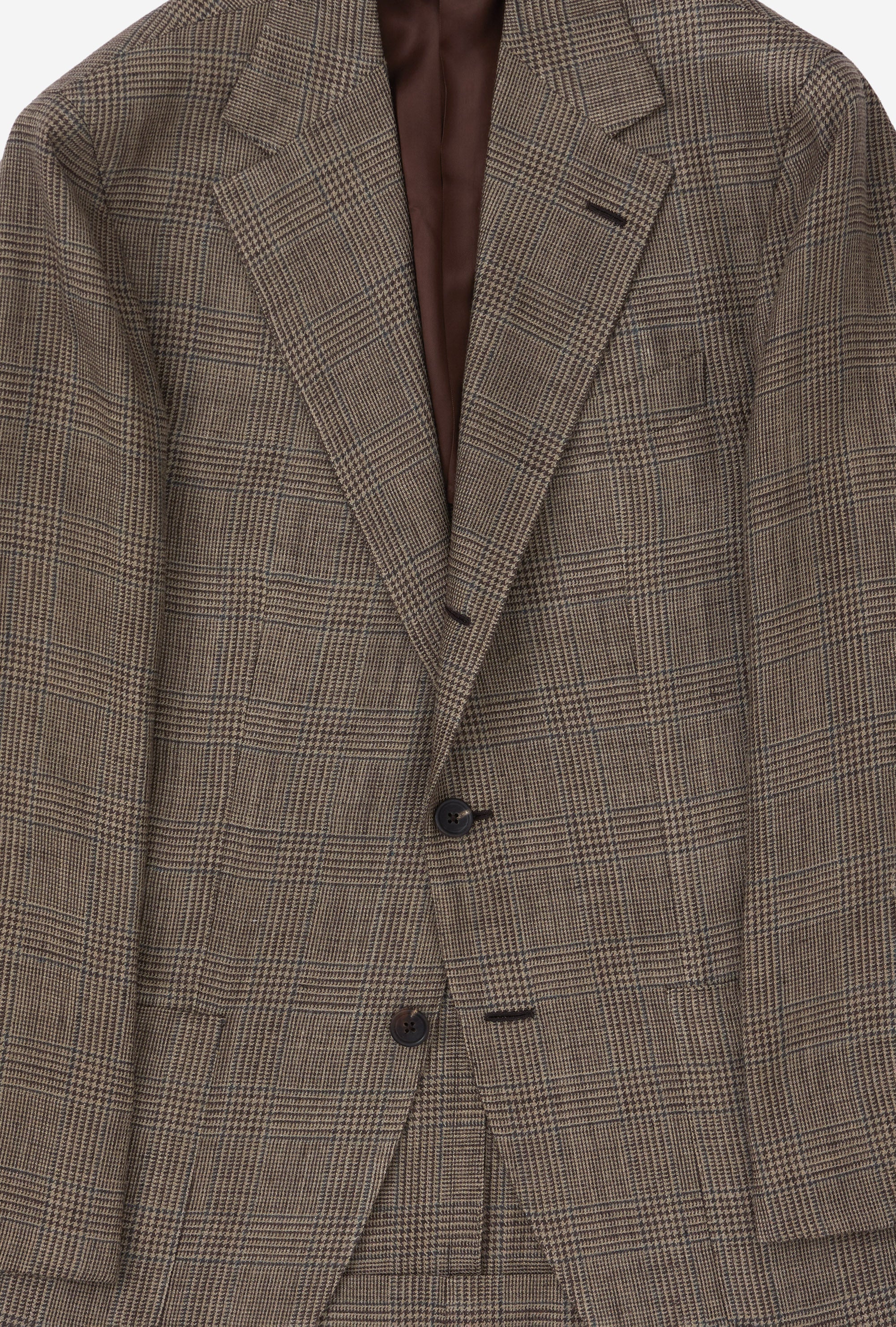 Sport Jacket Single Breasted Sand Glen Plaid Emerald Overcheck