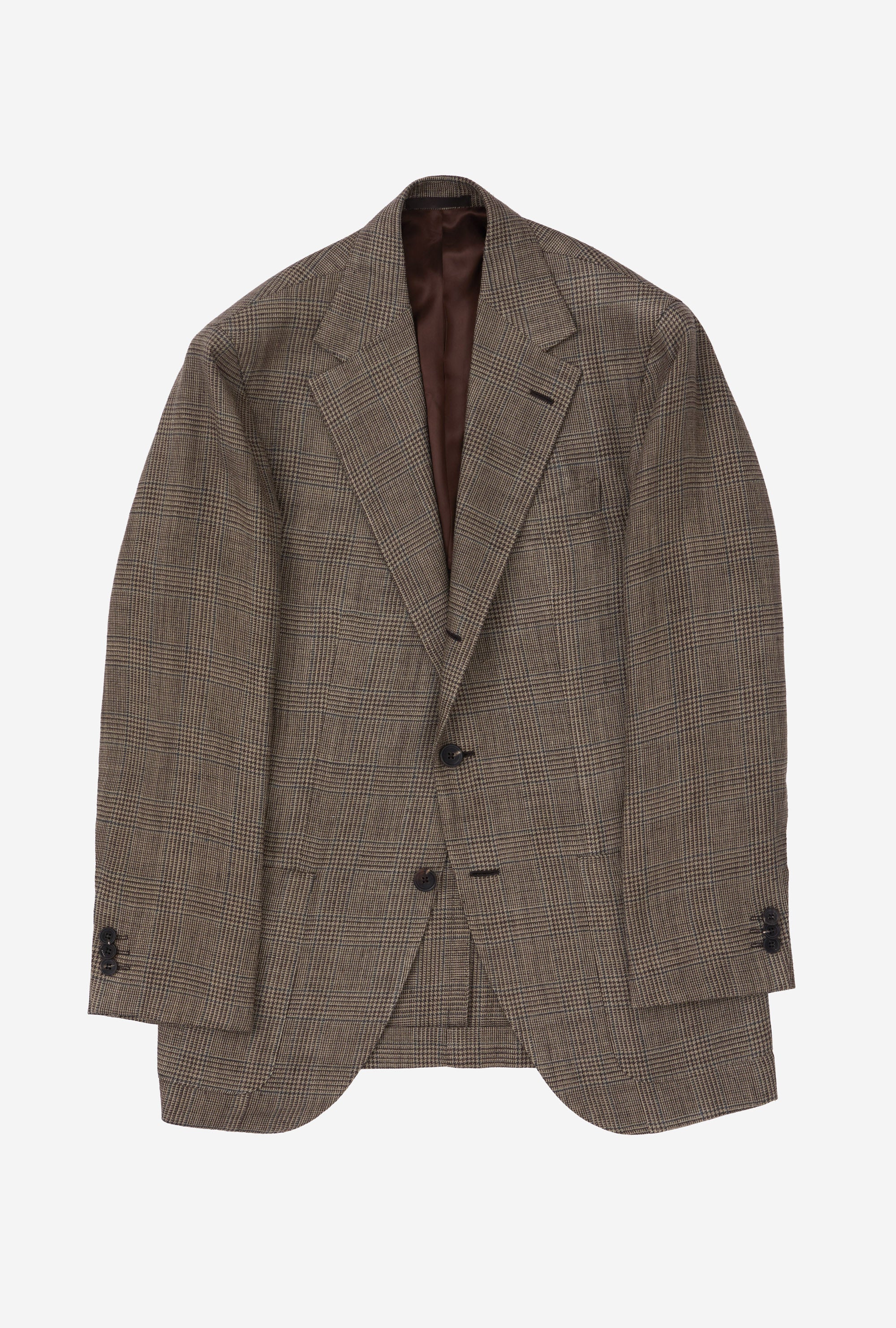 Sport Jacket Single Breasted Sand Glen Plaid Emerald Overcheck