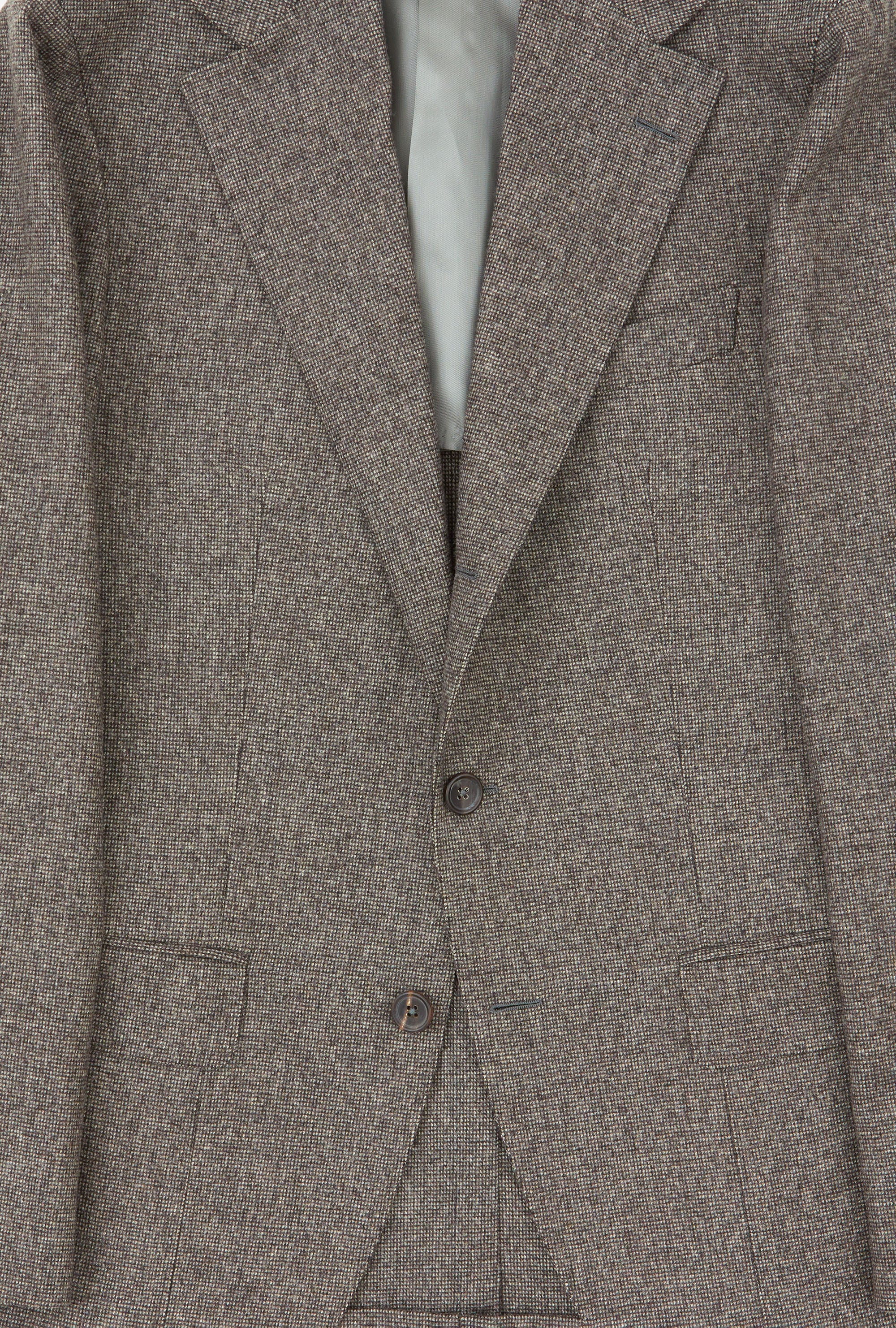 Suit Single Breasted Taupe Nailhead Flannel