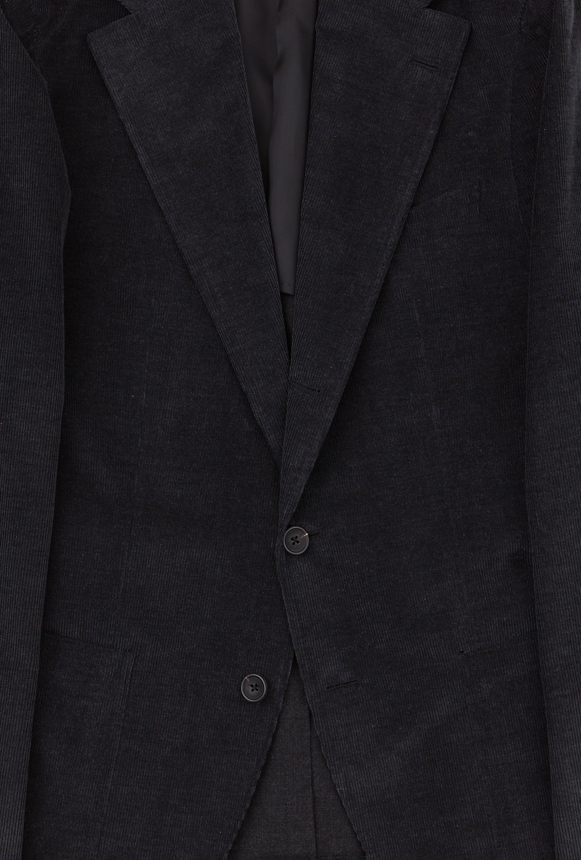 Suit Single Breasted Charcoal Corduroy