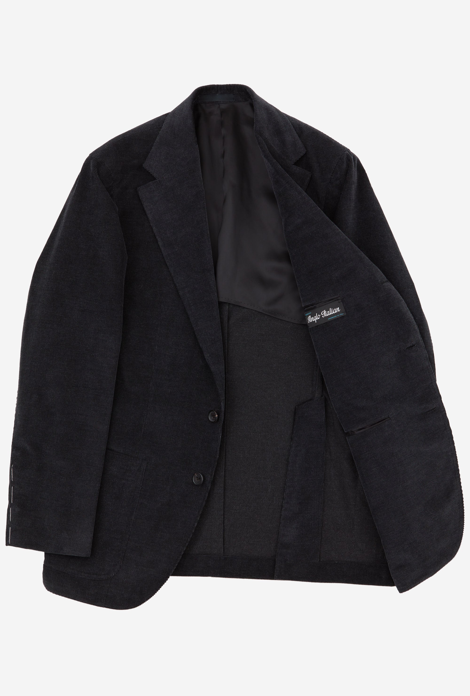 Suit Single Breasted Charcoal Corduroy