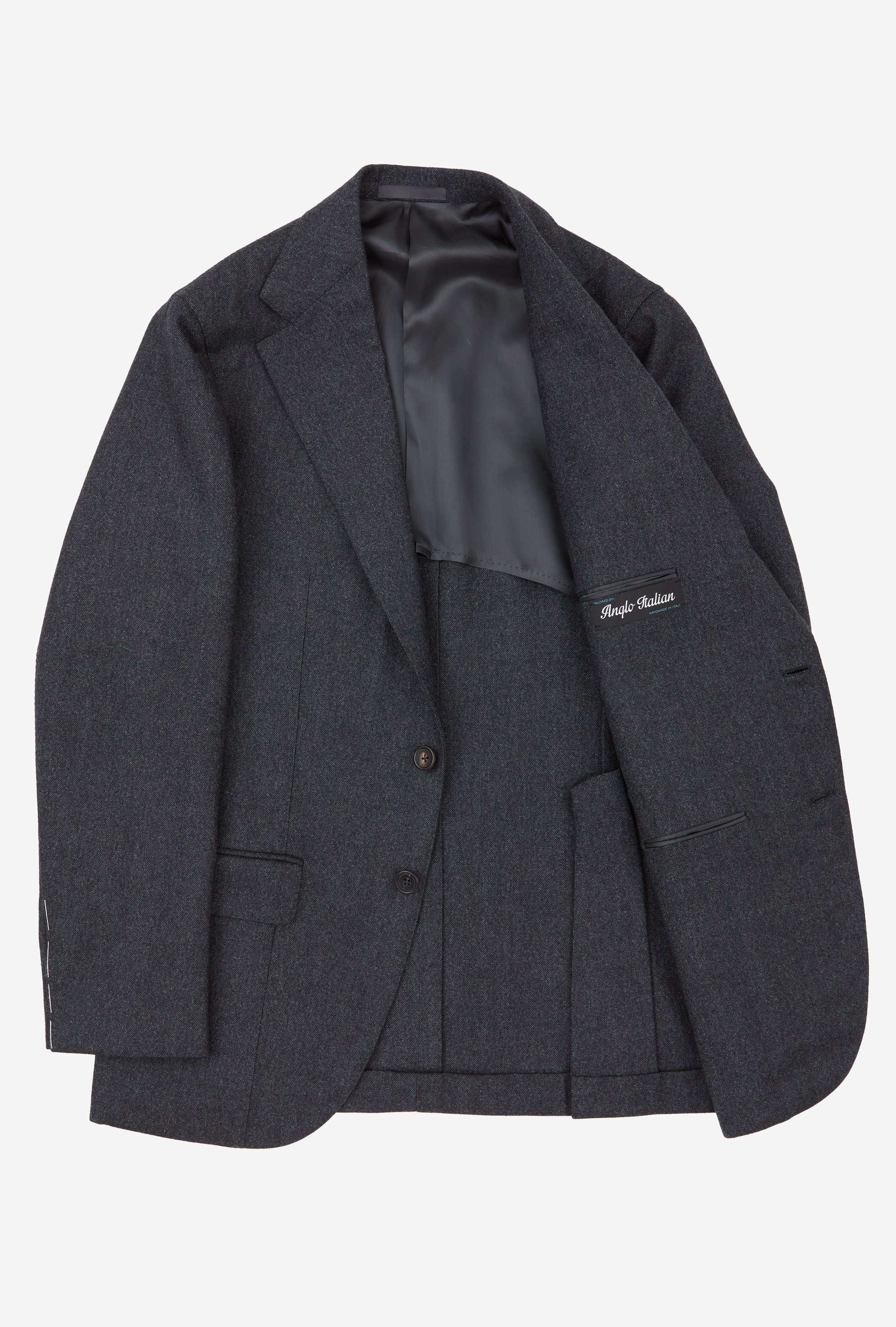 Suit Single Breasted Charcoal Blue Donegal