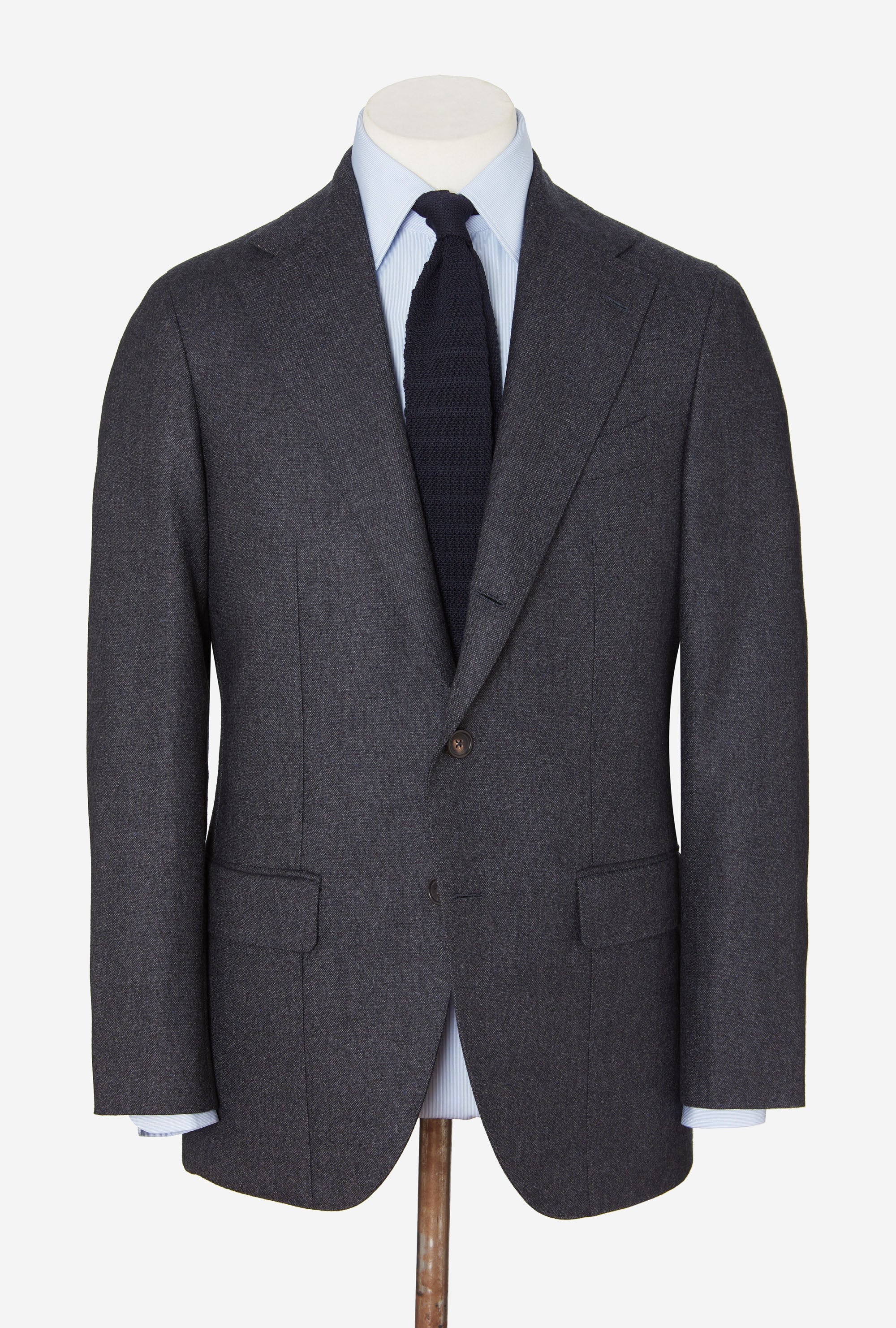 Suit Single Breasted Charcoal Blue Donegal