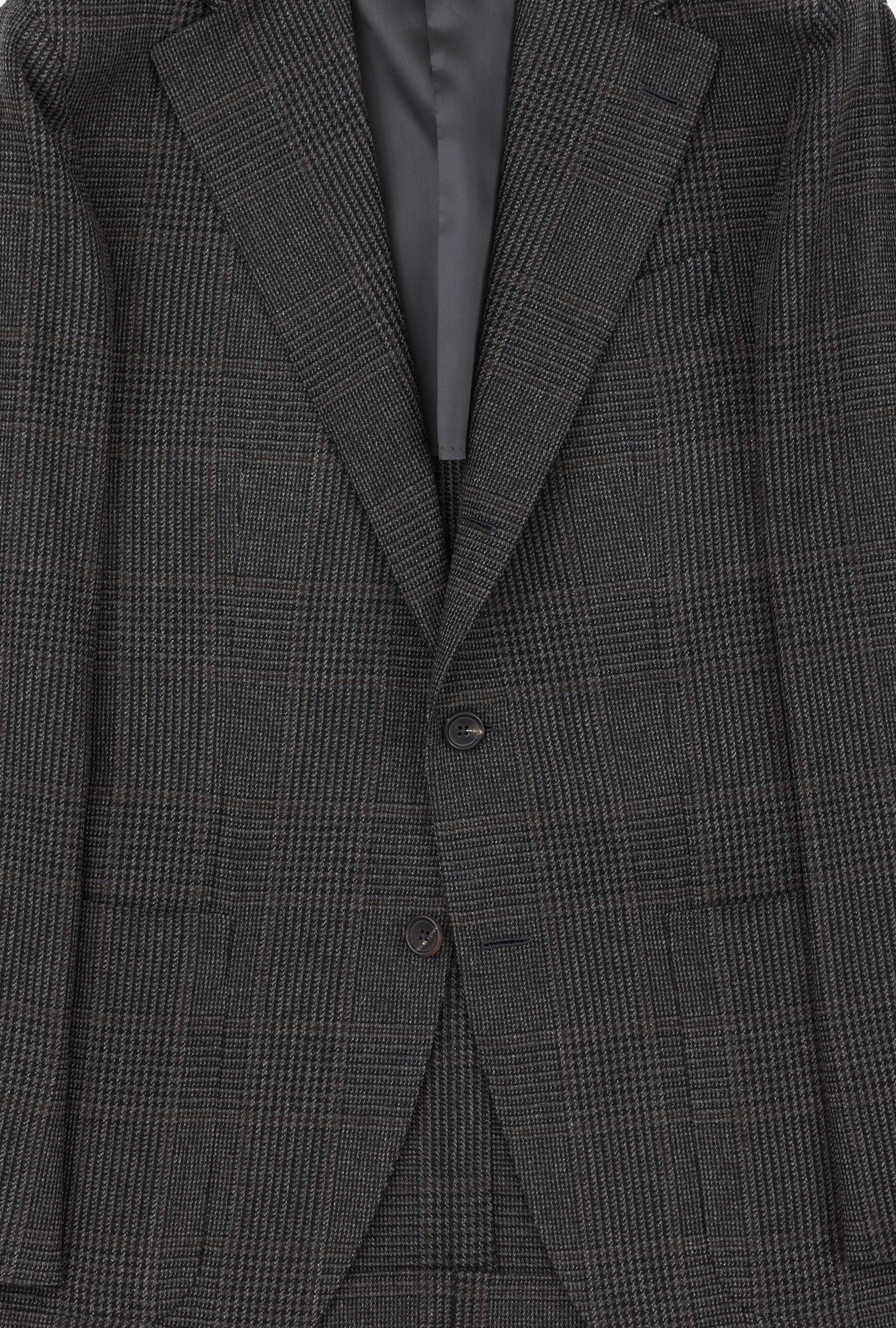 Sport Jacket Wool Charcoal Glen Plaid Maroon Overcheck