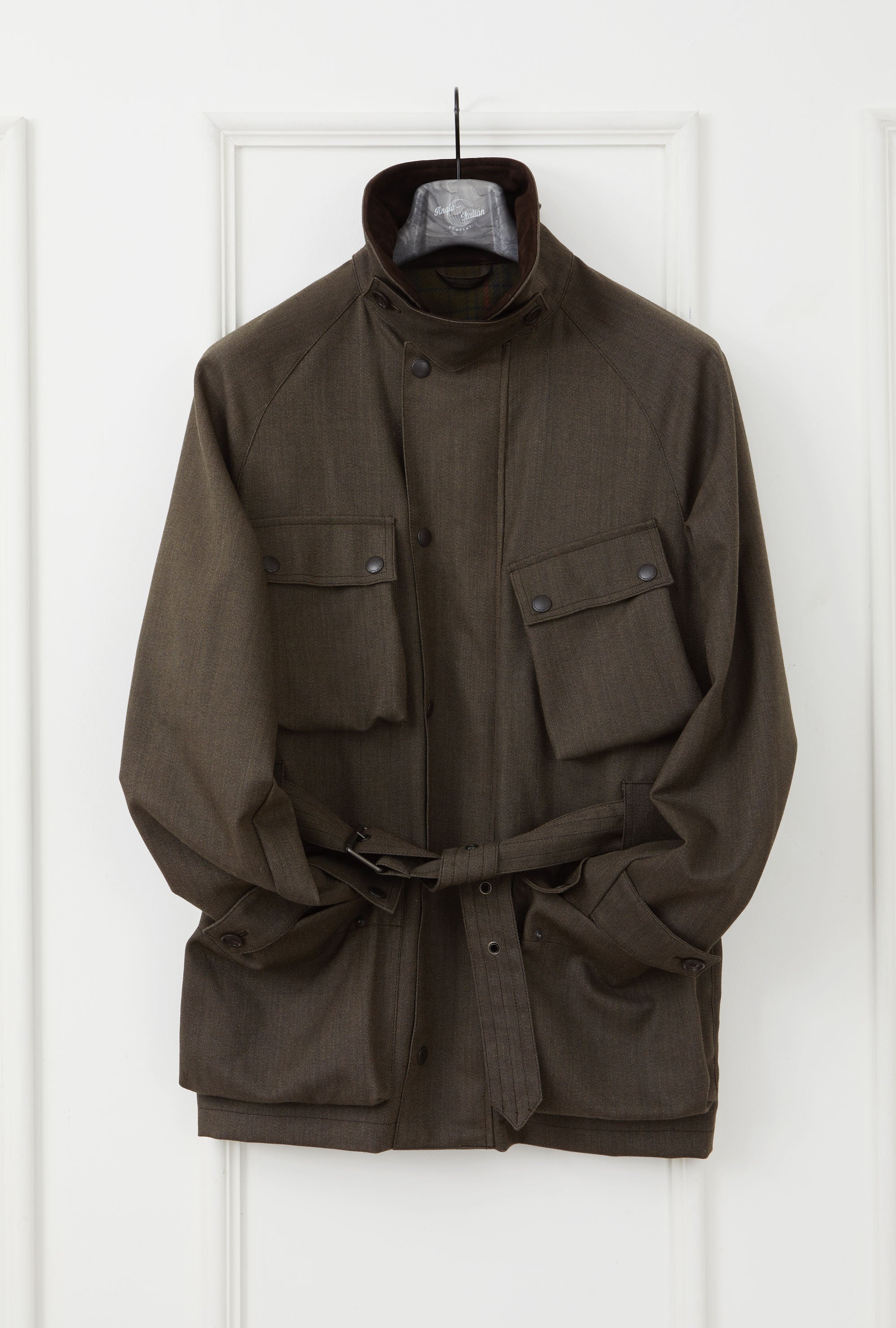 Moto Jacket Oiled Cavalry Twill Taupe