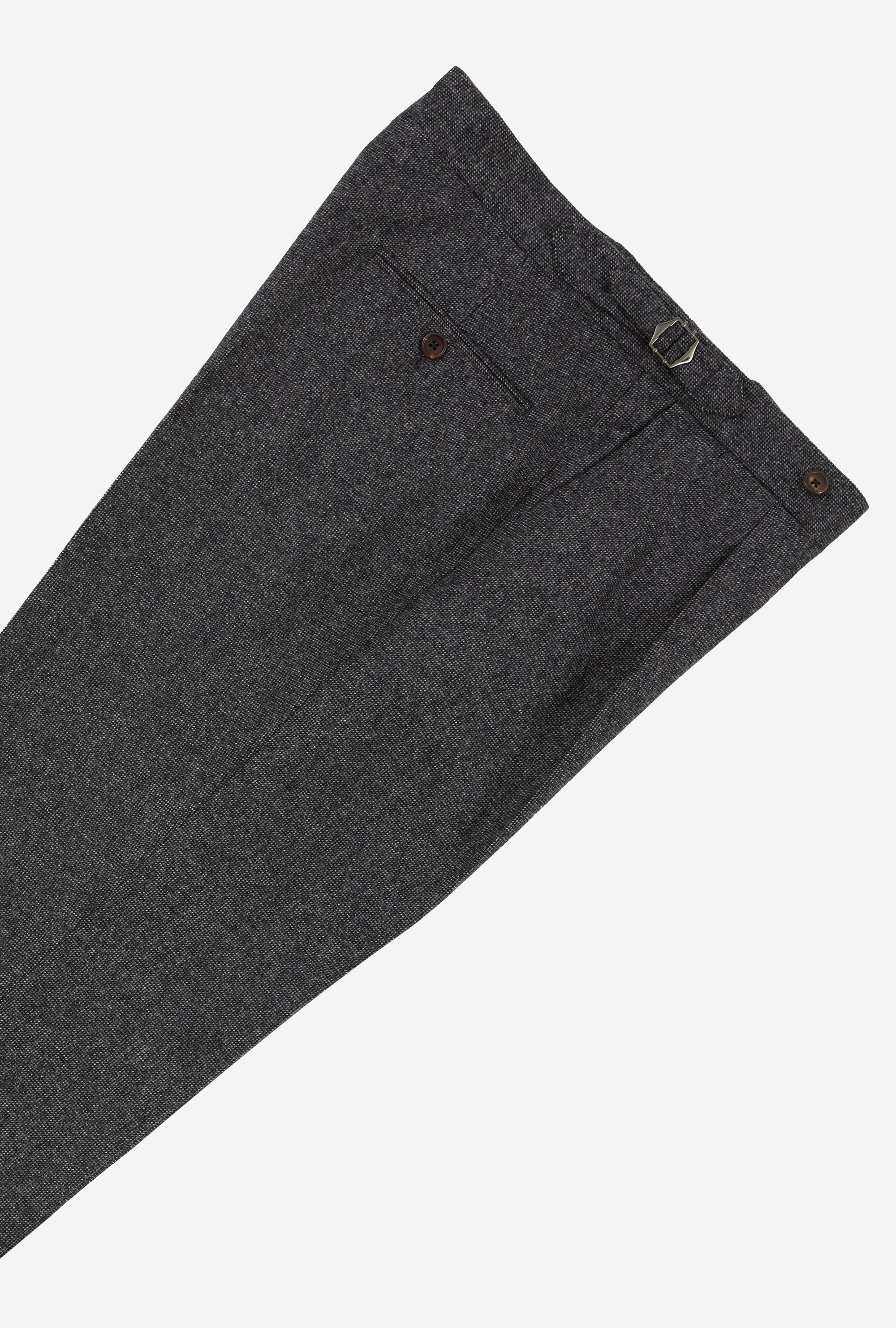 Suit Double Breasted Charcoal Nailhead Flannel