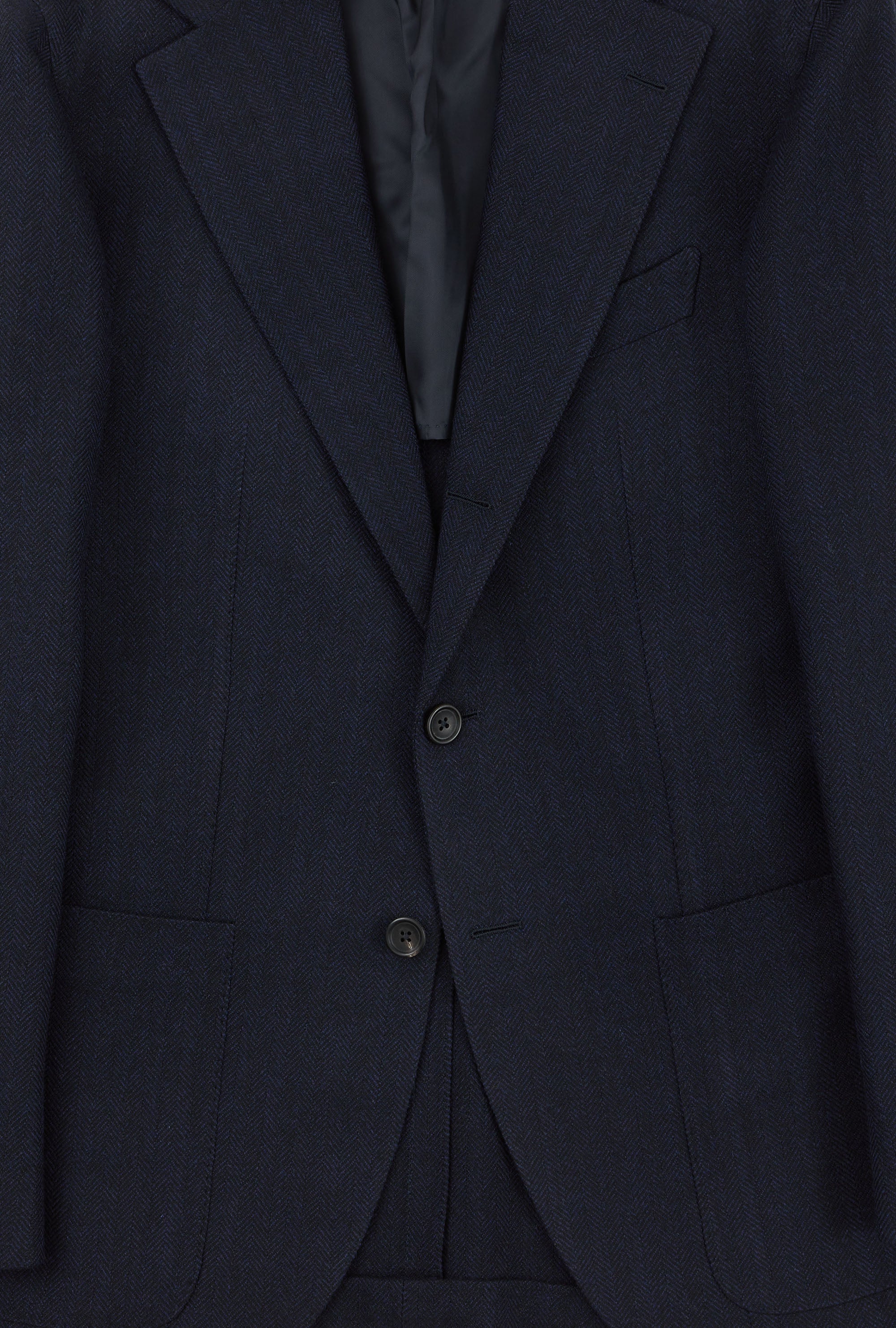 Sport Jacket Wool Navy Tweed Herringbone